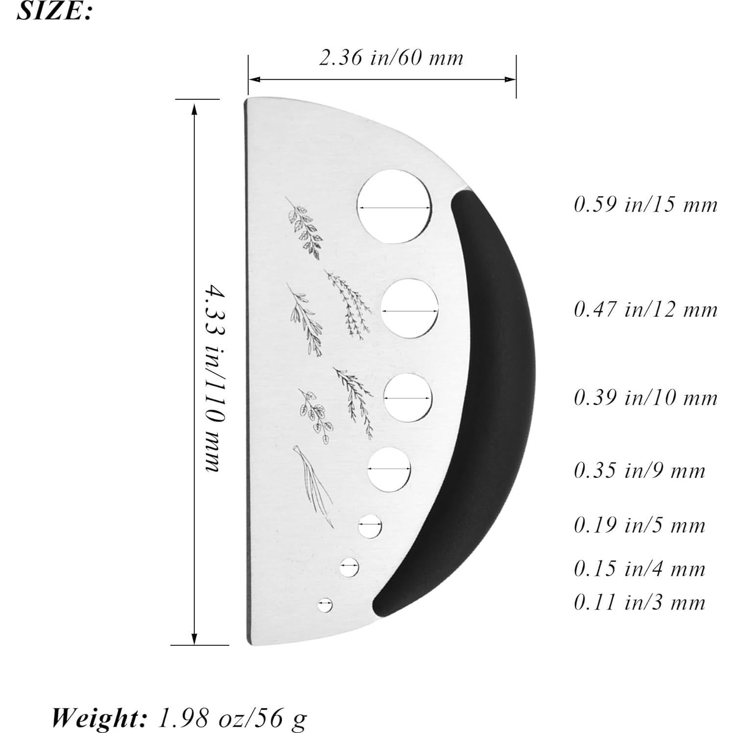Deshojador y Cortador de Hierbas LXLVOUEG 2 en 1 Acero Inoxidable