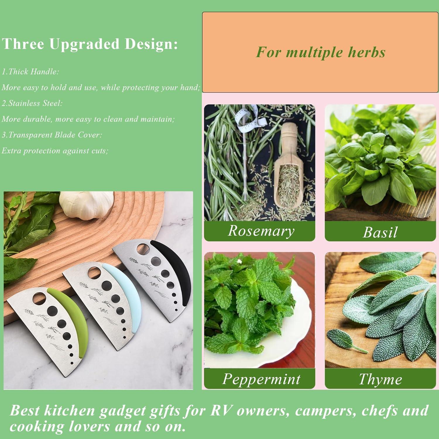 Deshojador y Cortador de Hierbas LXLVOUEG 2 en 1 Acero Inoxidable