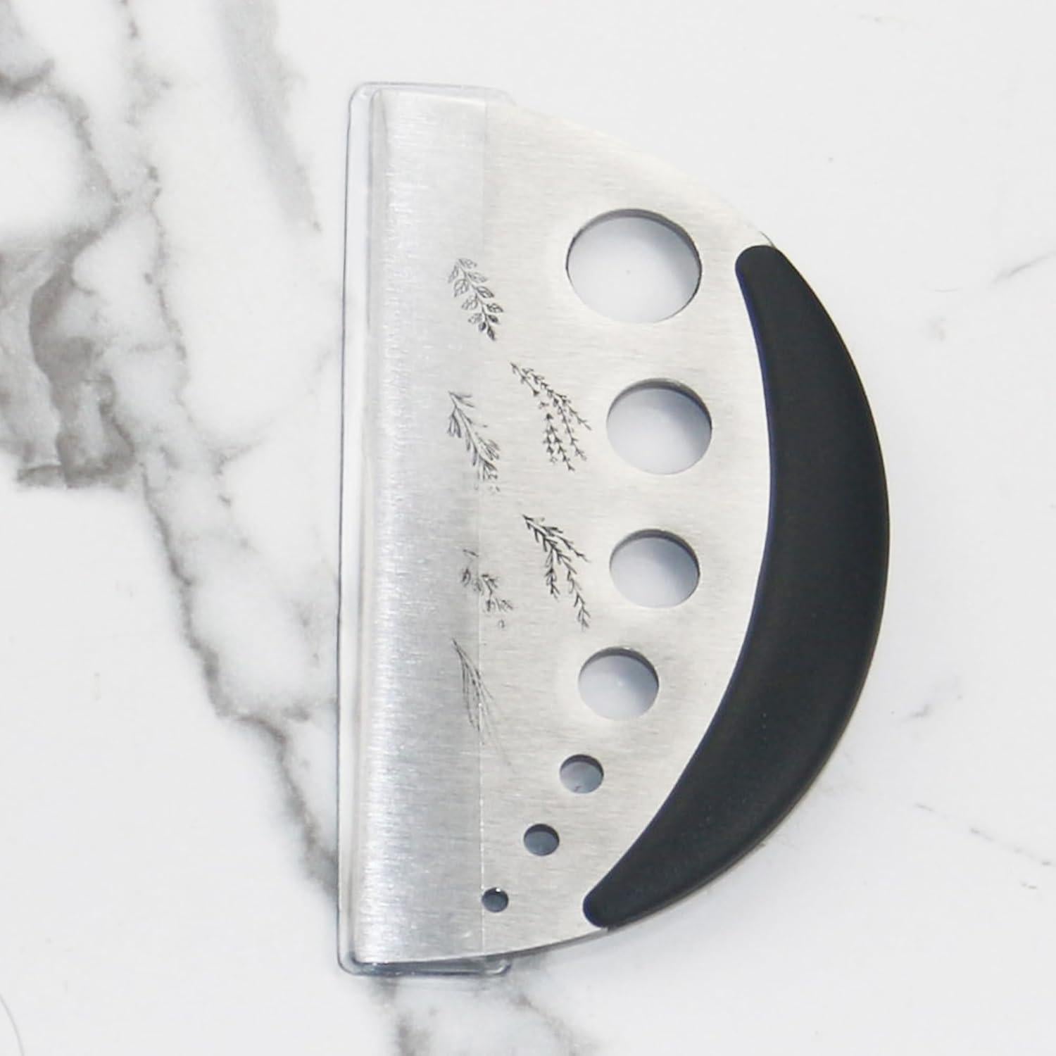 Deshojador y Cortador de Hierbas LXLVOUEG 2 en 1 Acero Inoxidable