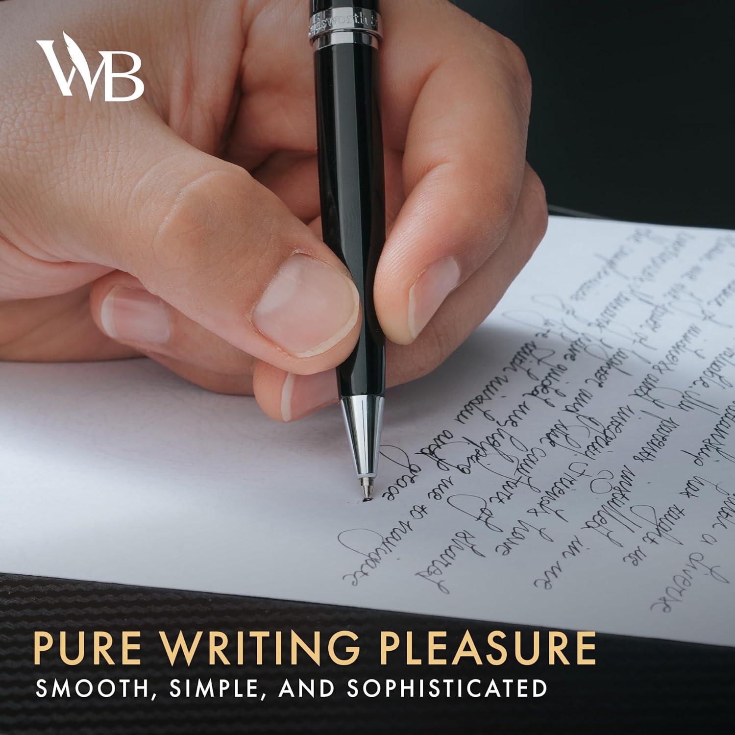 Bolígrafo de Lujo Wordsworth y Black Cromo Negro Recargable