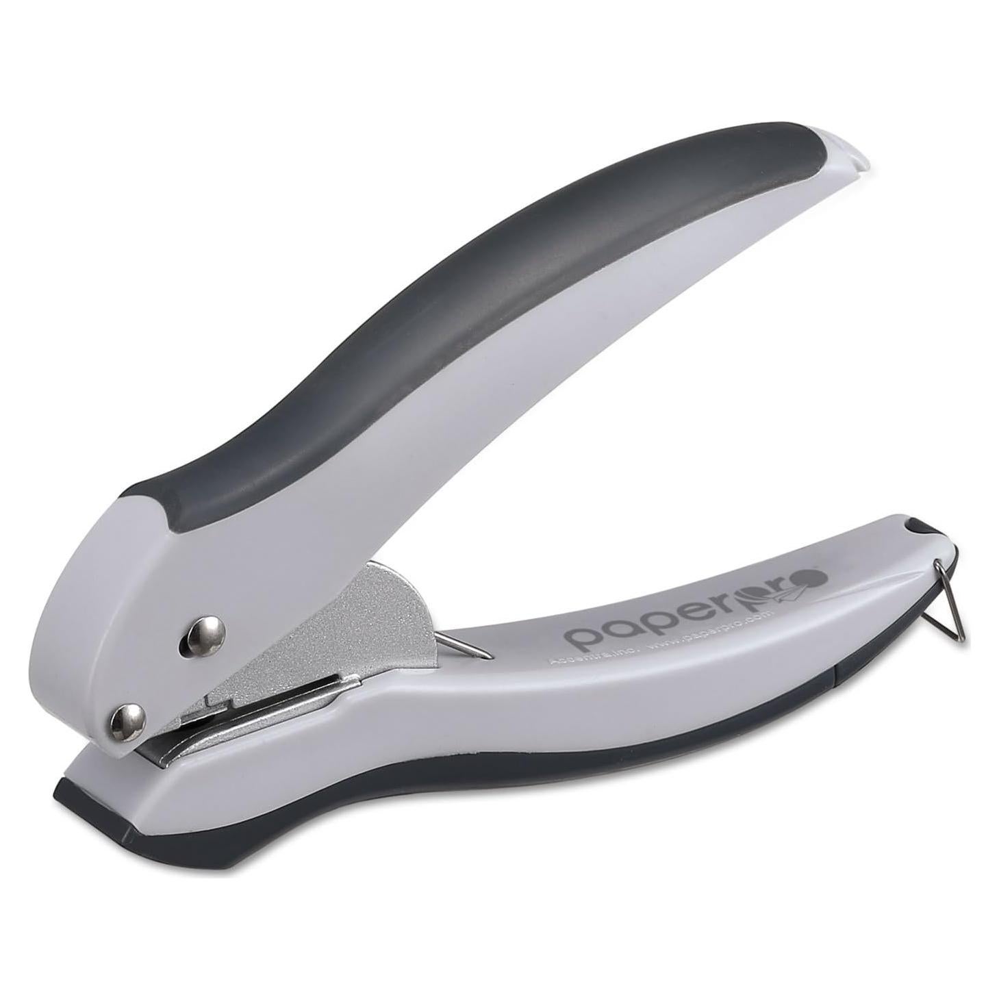 Perforadora manual Bostitch 2402 EZ Squeeze 10 hojas gris/azul