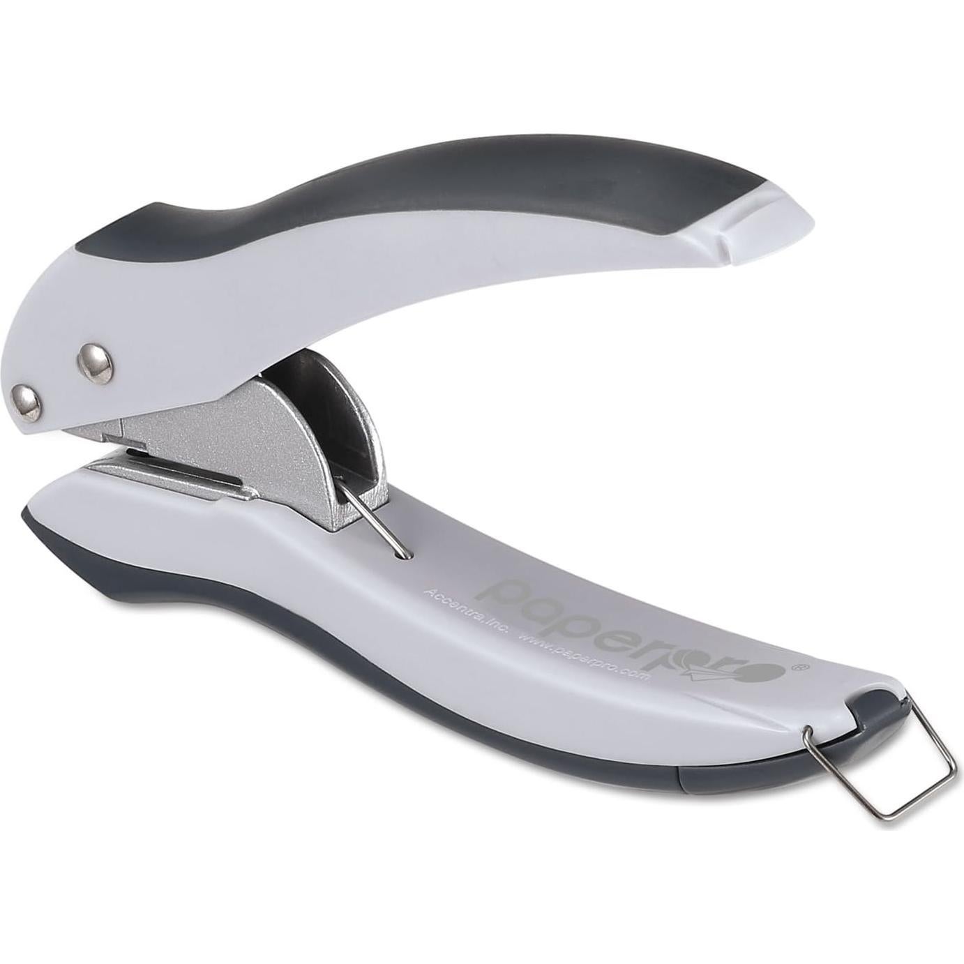 Perforadora manual Bostitch 2402 EZ Squeeze 10 hojas gris/azul