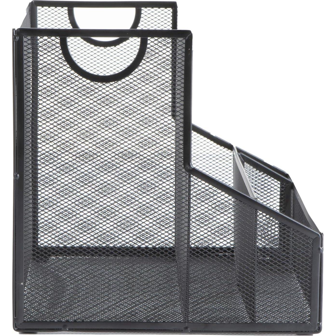 Organizador de Escritorio Mind Reader 4 Compartimentos Metal Negro