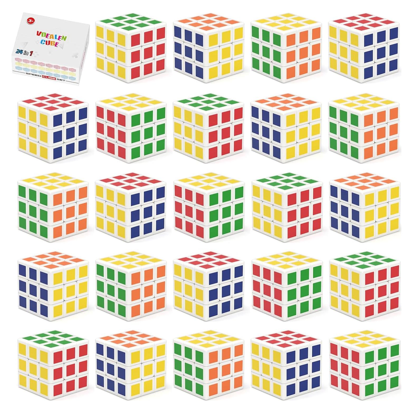 24 Mini Cubos Rompecabezas Vdealen 3x3 para Niños - 3 cm