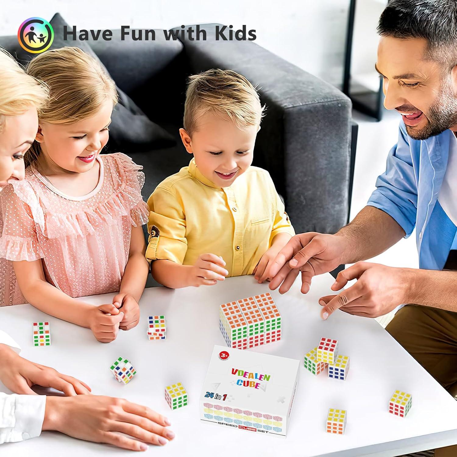 24 Mini Cubos Rompecabezas Vdealen 3x3 para Niños - 3 cm