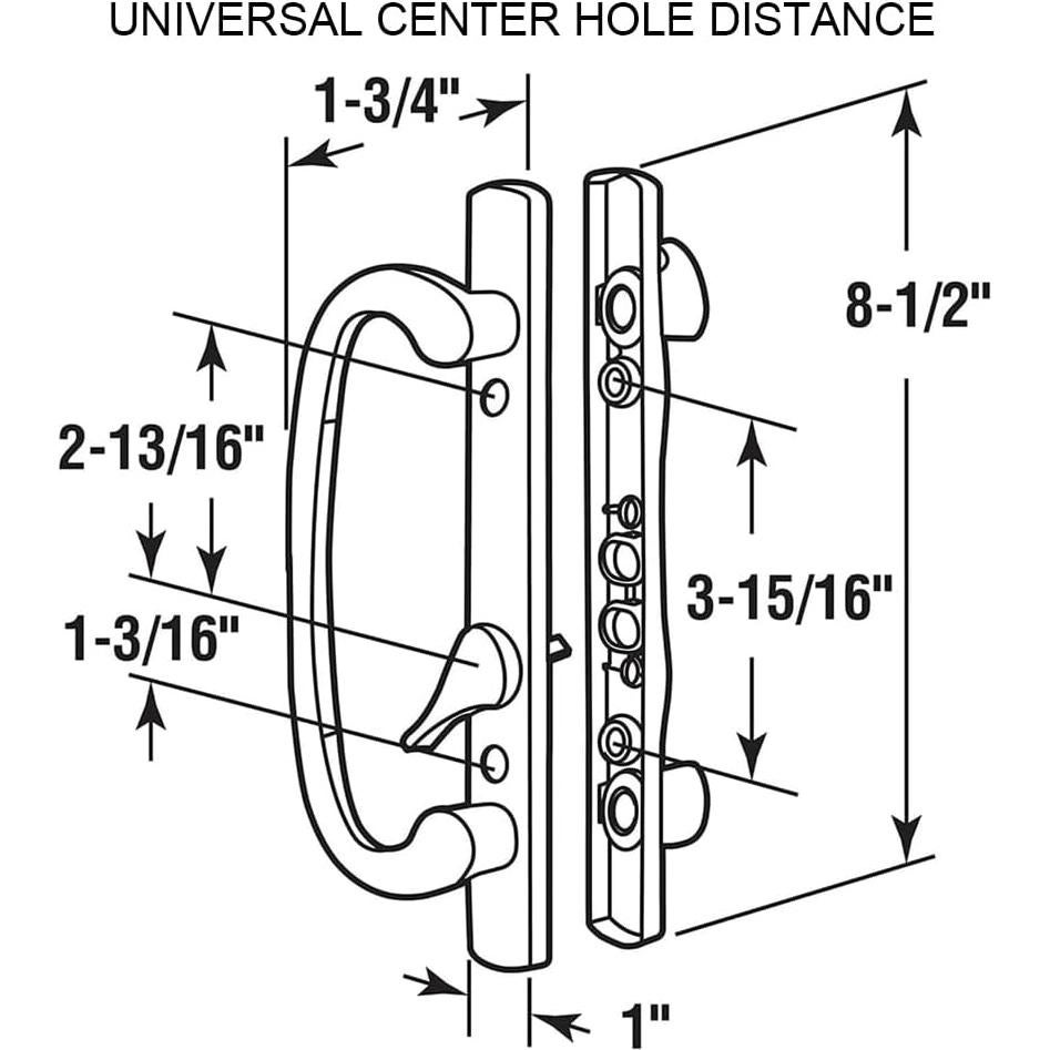 Juego de Manija de Puerta Corrediza ALLYWASAI con Cerradura Negra