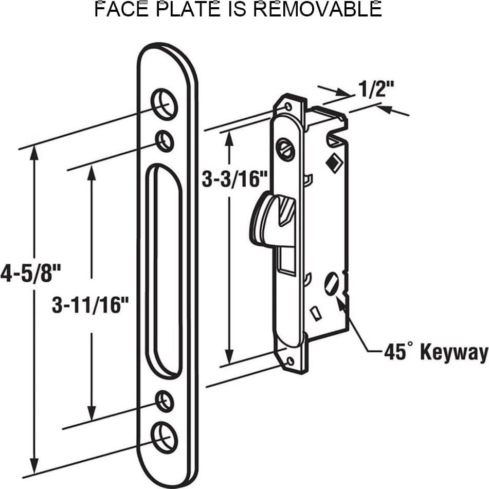 Juego de Manija de Puerta Corrediza ALLYWASAI con Cerradura Negra