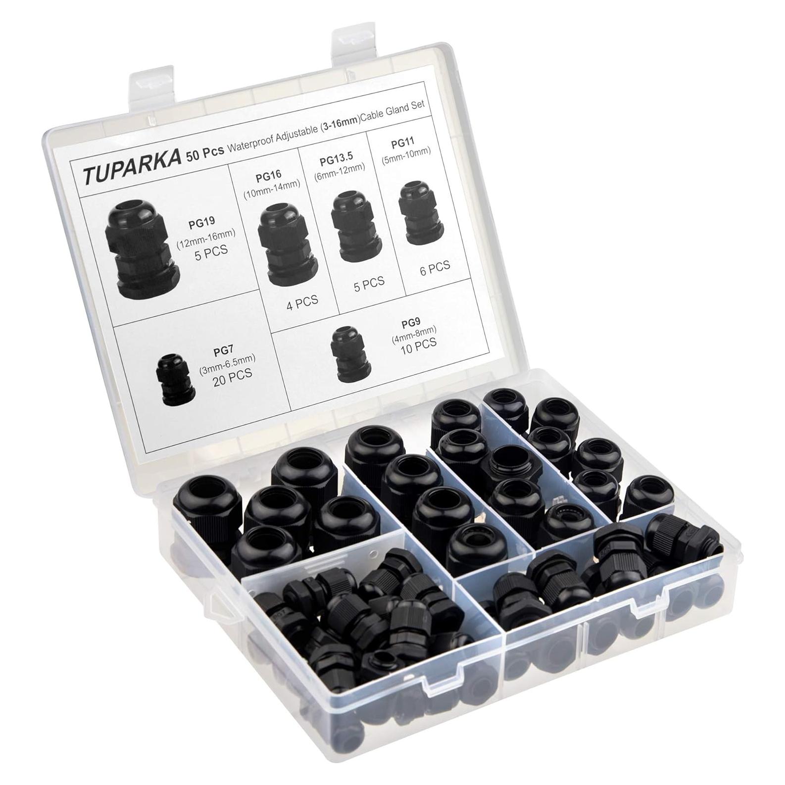 Kit de Conectores de Cable Impermeables TUPARKA 50 Piezas 3-16mm