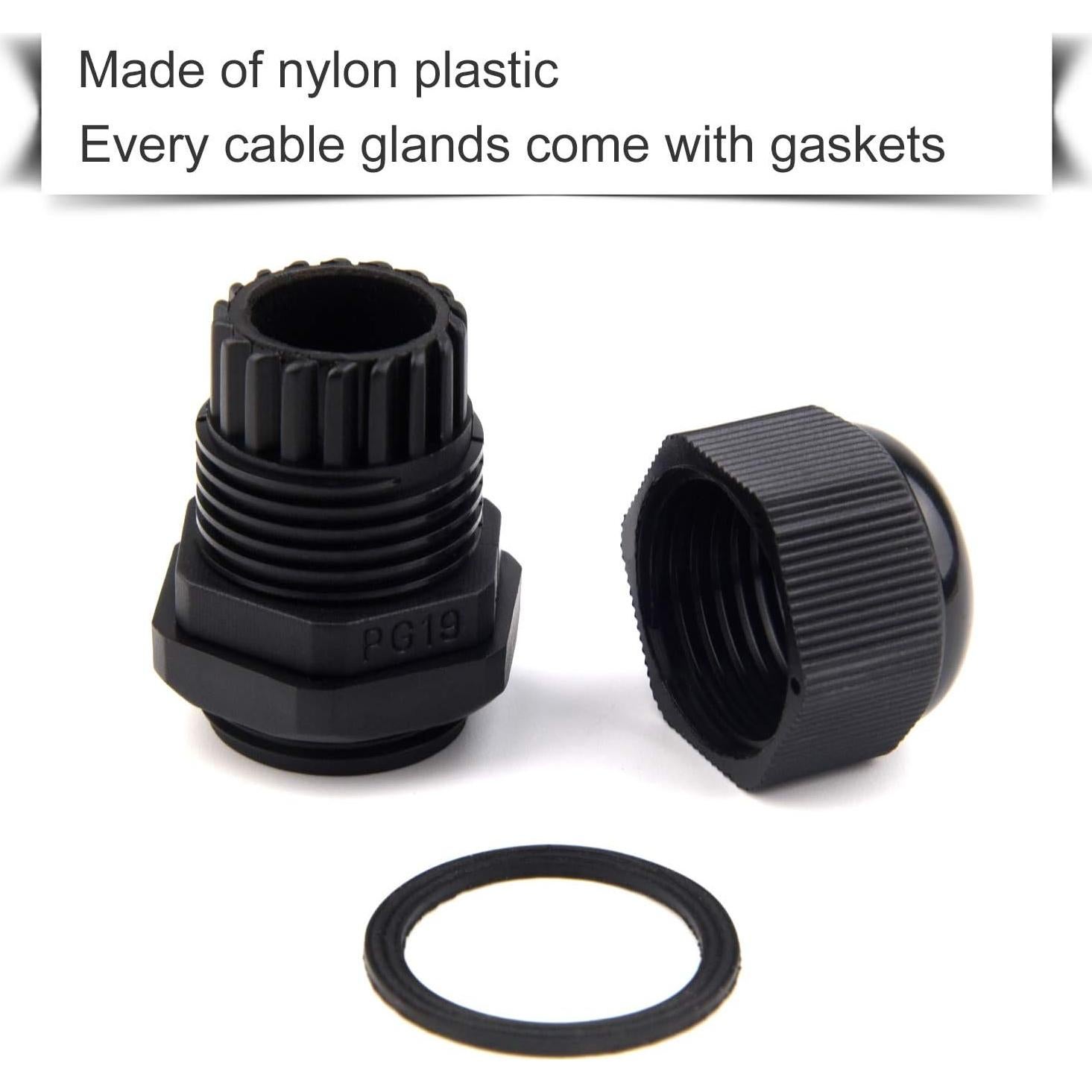 Kit de Conectores de Cable Impermeables TUPARKA 50 Piezas 3-16mm