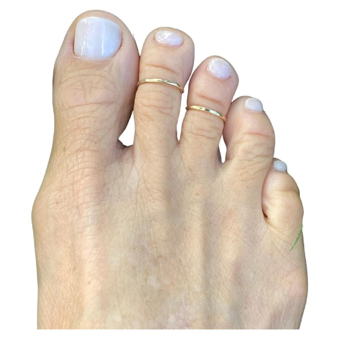 Anillo Abierto Ajustable para Mujeres - Oro Relleno 14k - Set de 2