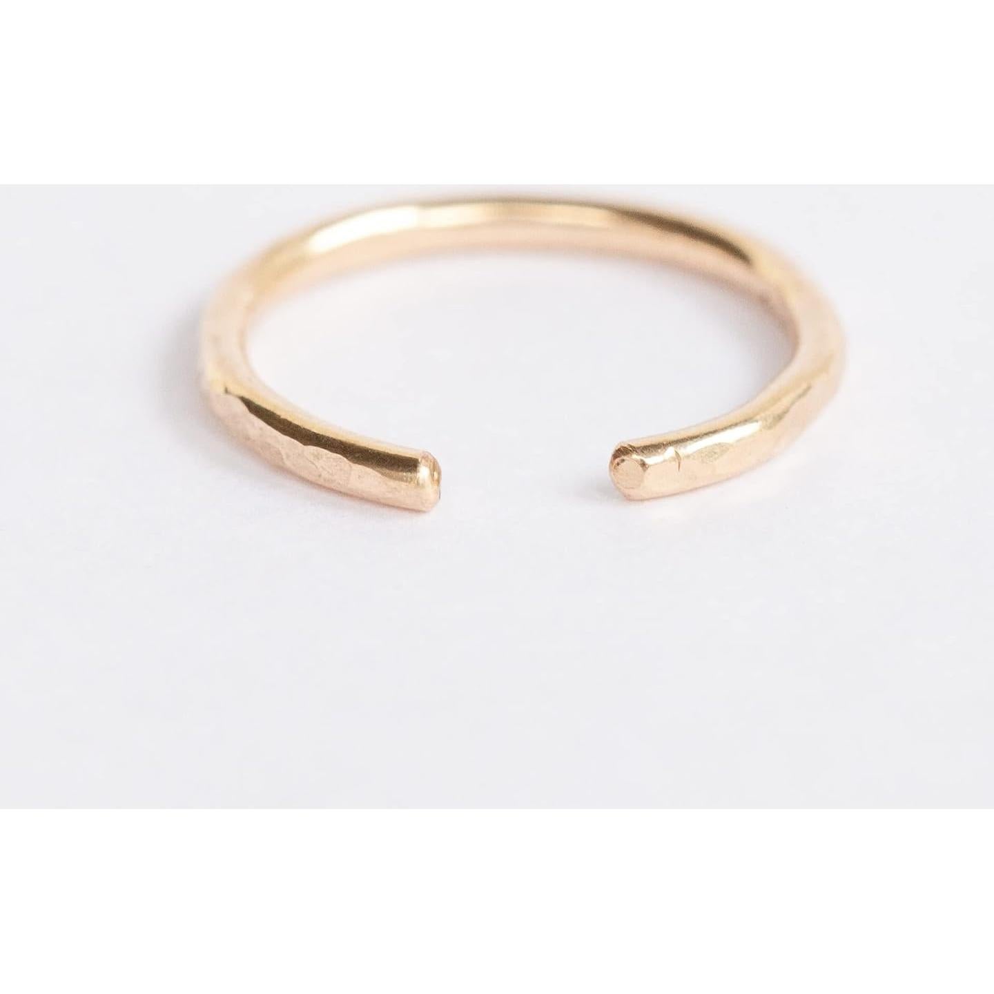 Anillo Abierto Ajustable para Mujeres - Oro Relleno 14k - Set de 2