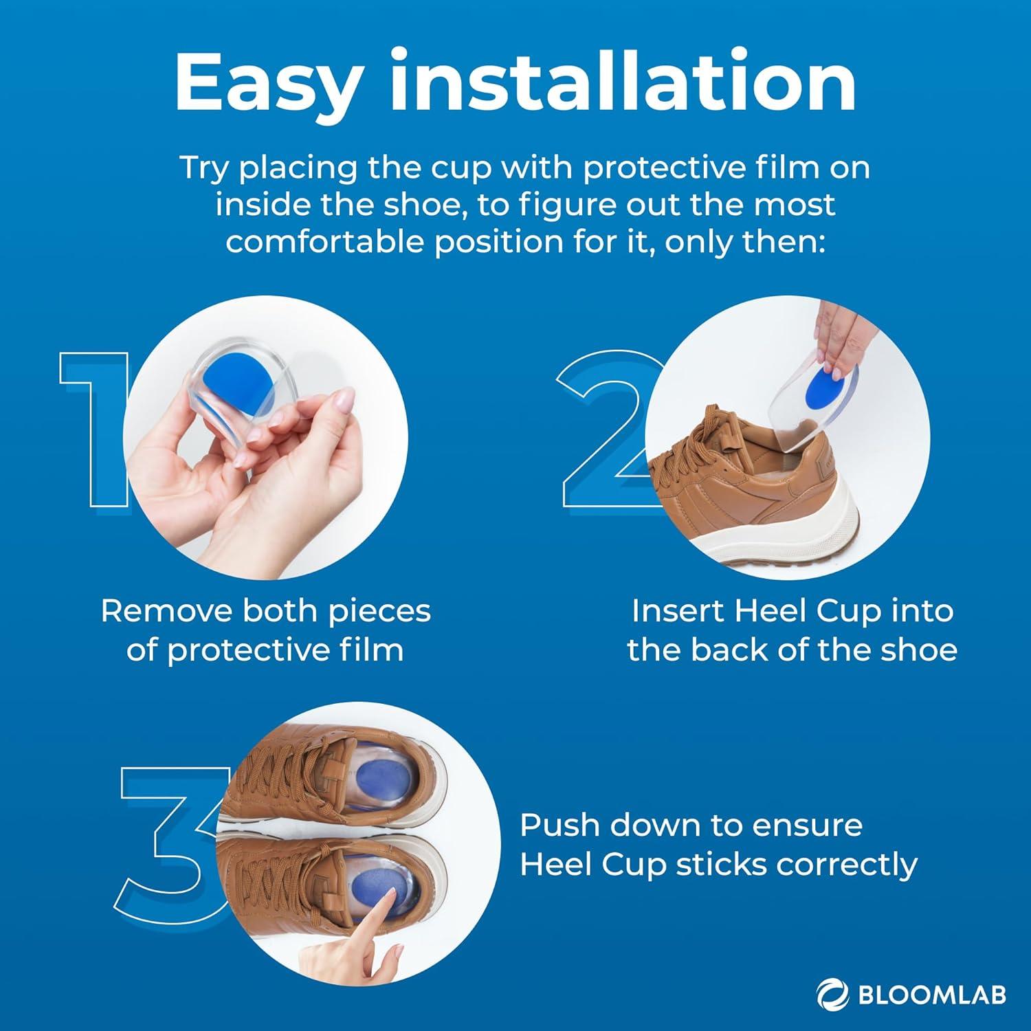 Almohadillas de Gel para Talón Bloomdeals - Alivio Dolor Pies