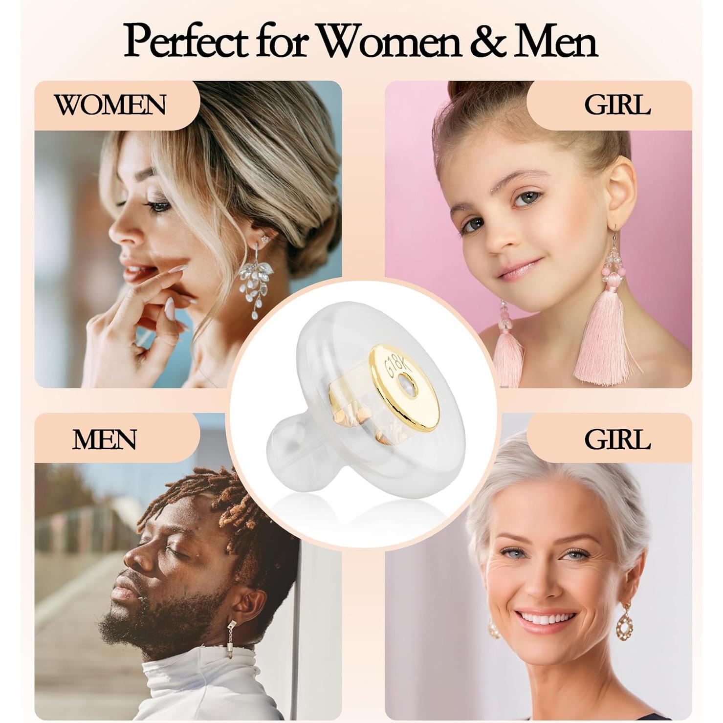 Resortes de Silicona Hipoalergénicos JUNCHONG 12 PCS Oro