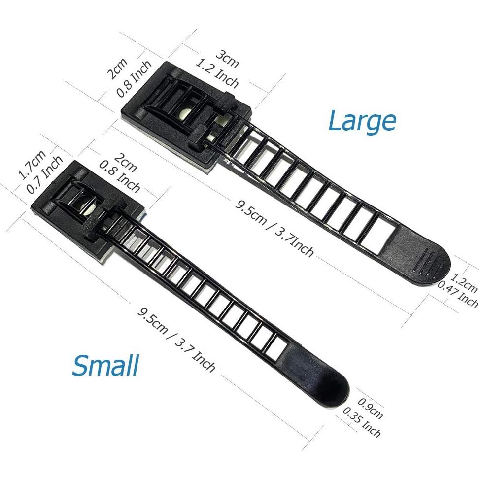 150 Piezas Soportes Adhesivos para Gestión de Cables Makarios