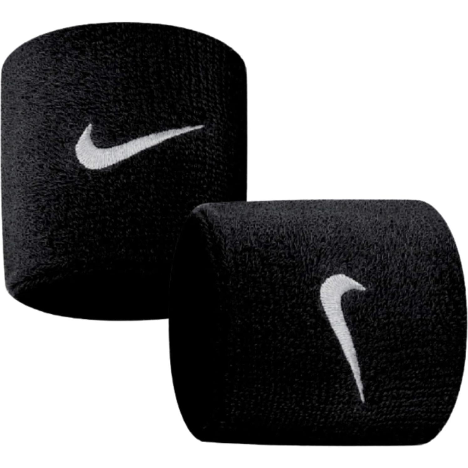 Muñequera Nike Swoosh Negra Unica para Uso Atlético