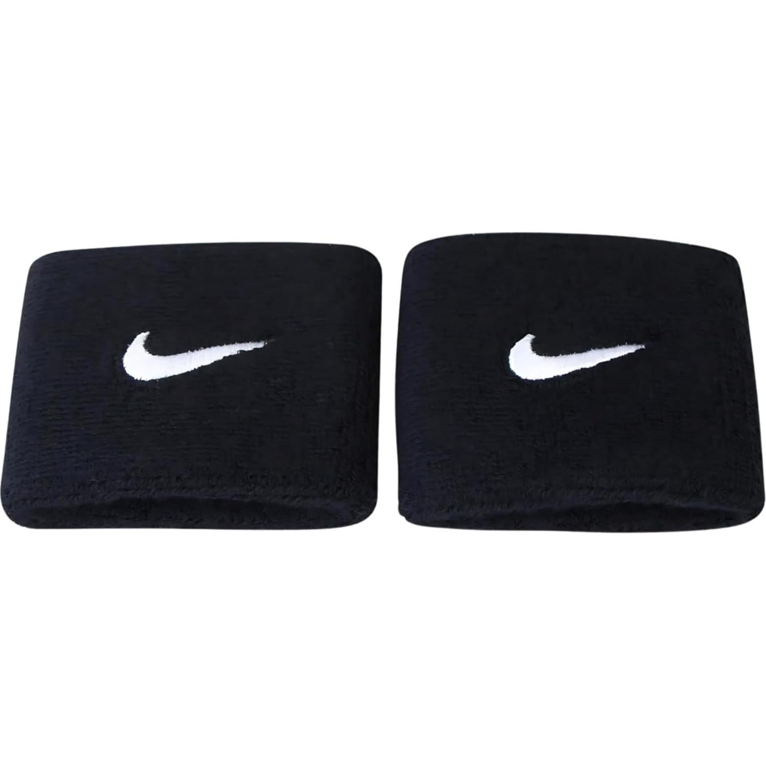 Muñequera Nike Swoosh Negra Unica para Uso Atlético