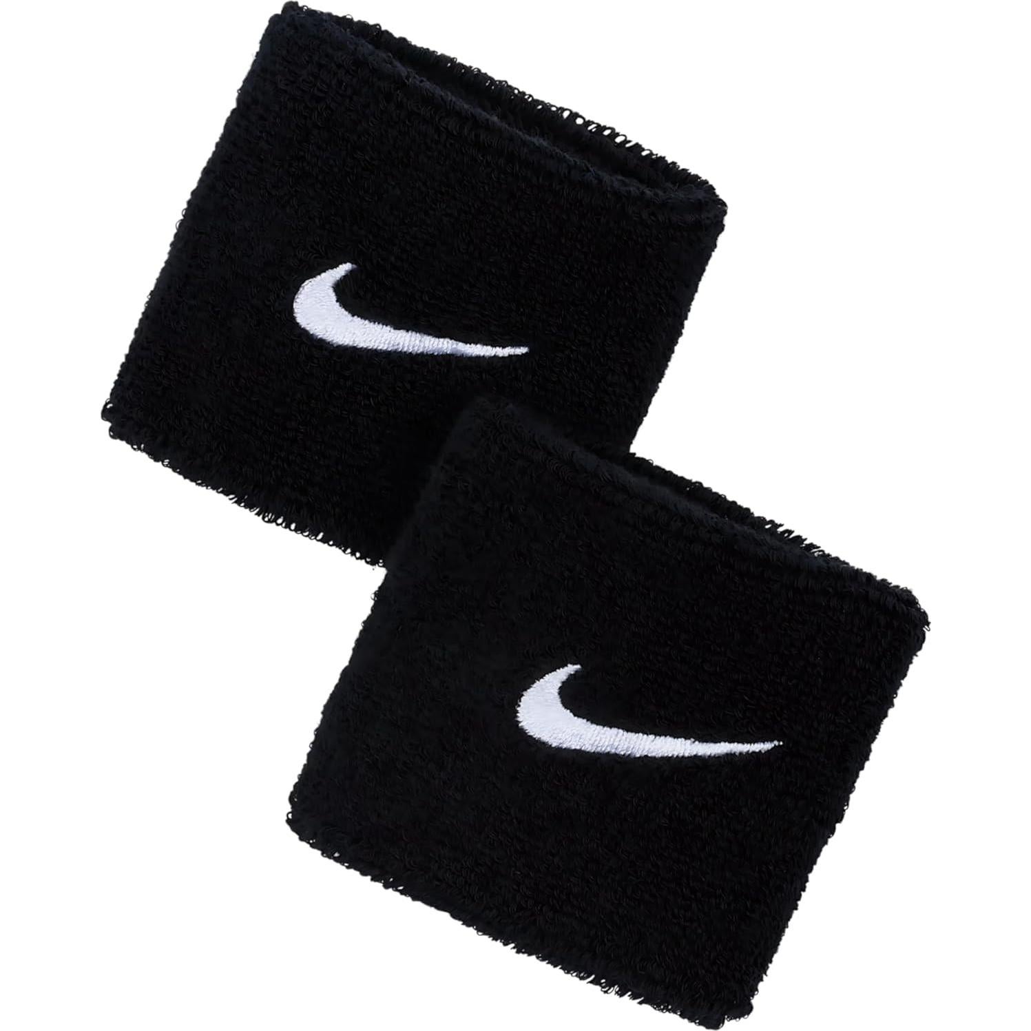 Muñequera Nike Swoosh Negra Unica para Uso Atlético