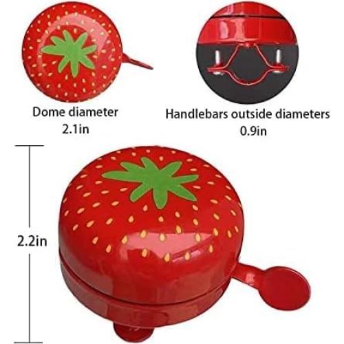 Campana de Bicicleta YihuiKo Fresa para Niños Ajustable