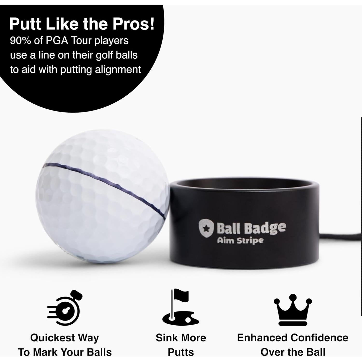 Kit Marcador de Pelota de Golf HODL 21 Aim Stripe 360°