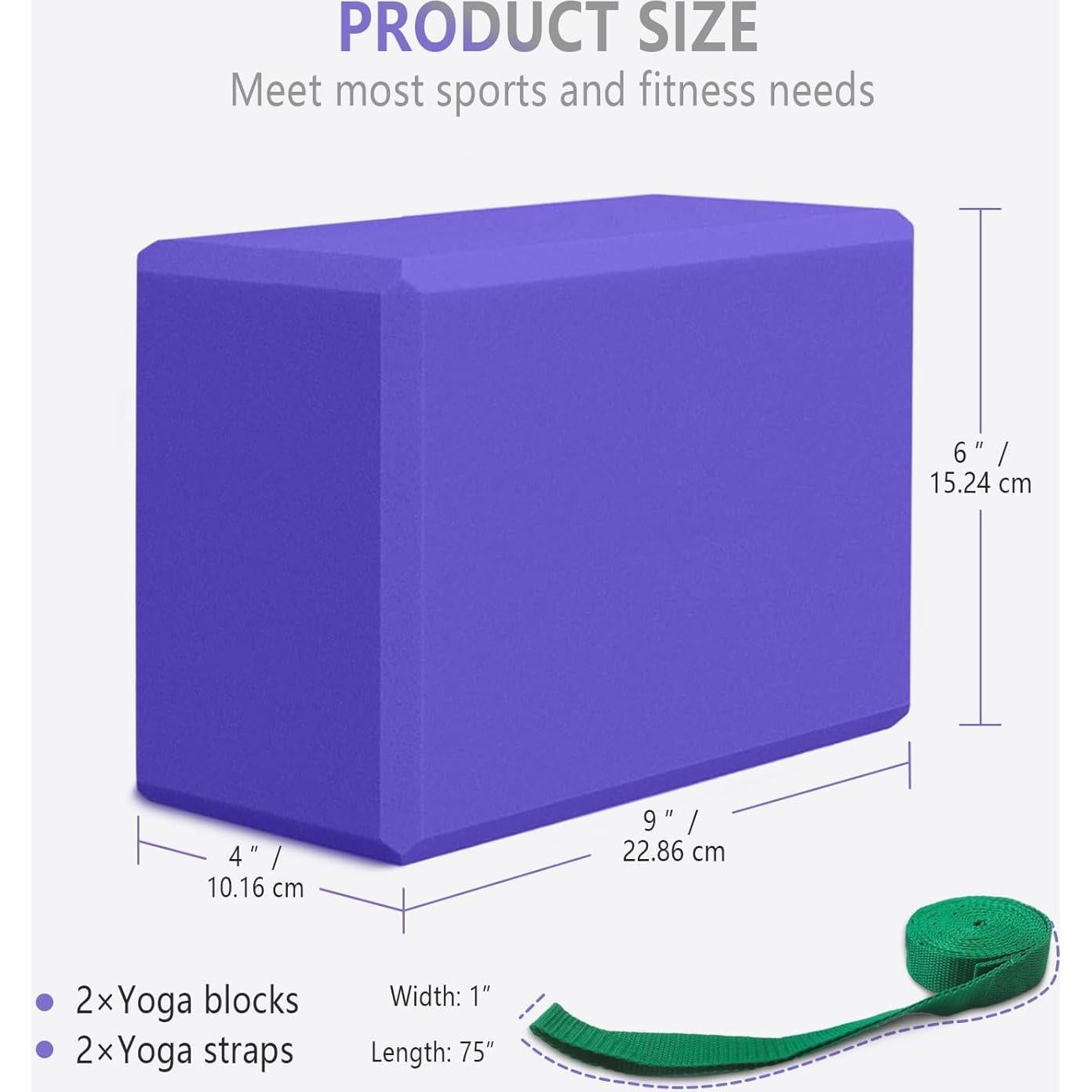 Bloques de Yoga H.J. Immbir 2 Piezas EVA Antideslizantes