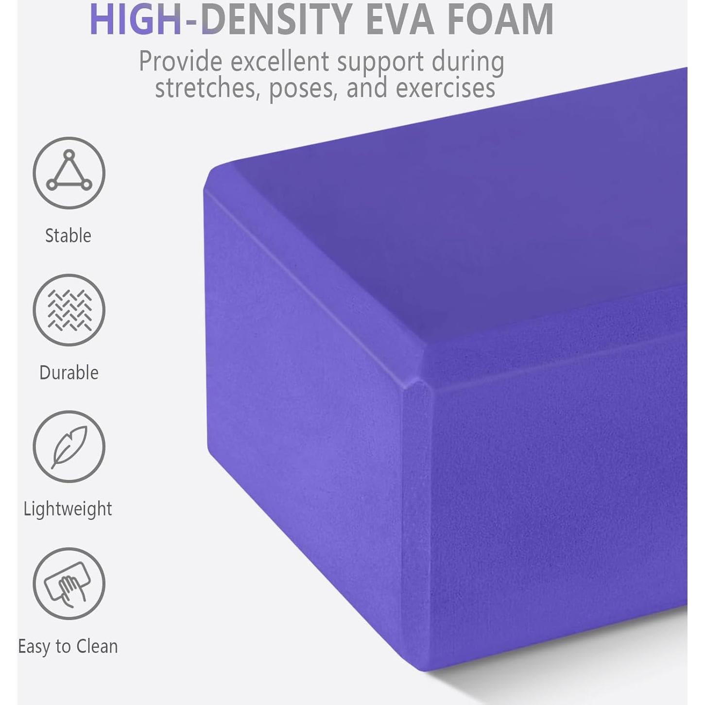 Bloques de Yoga H.J. Immbir 2 Piezas EVA Antideslizantes