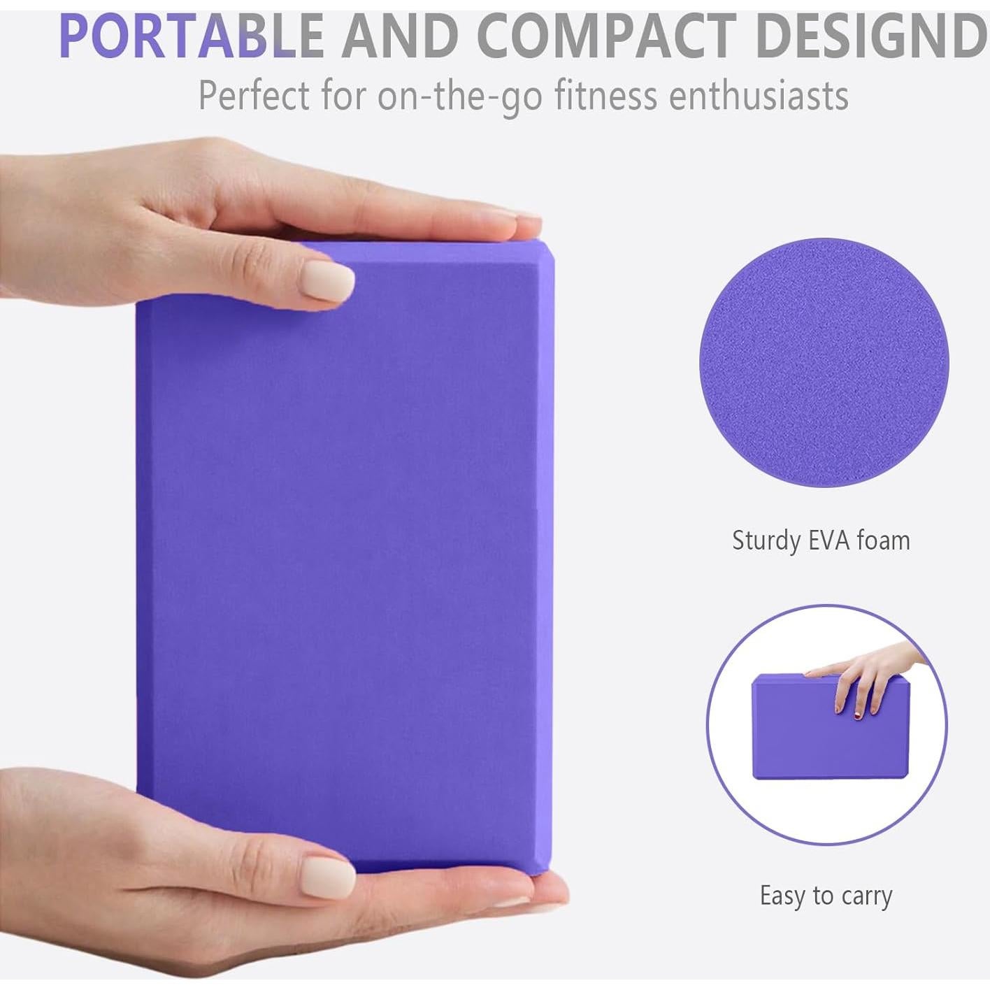 Bloques de Yoga H.J. Immbir 2 Piezas EVA Antideslizantes