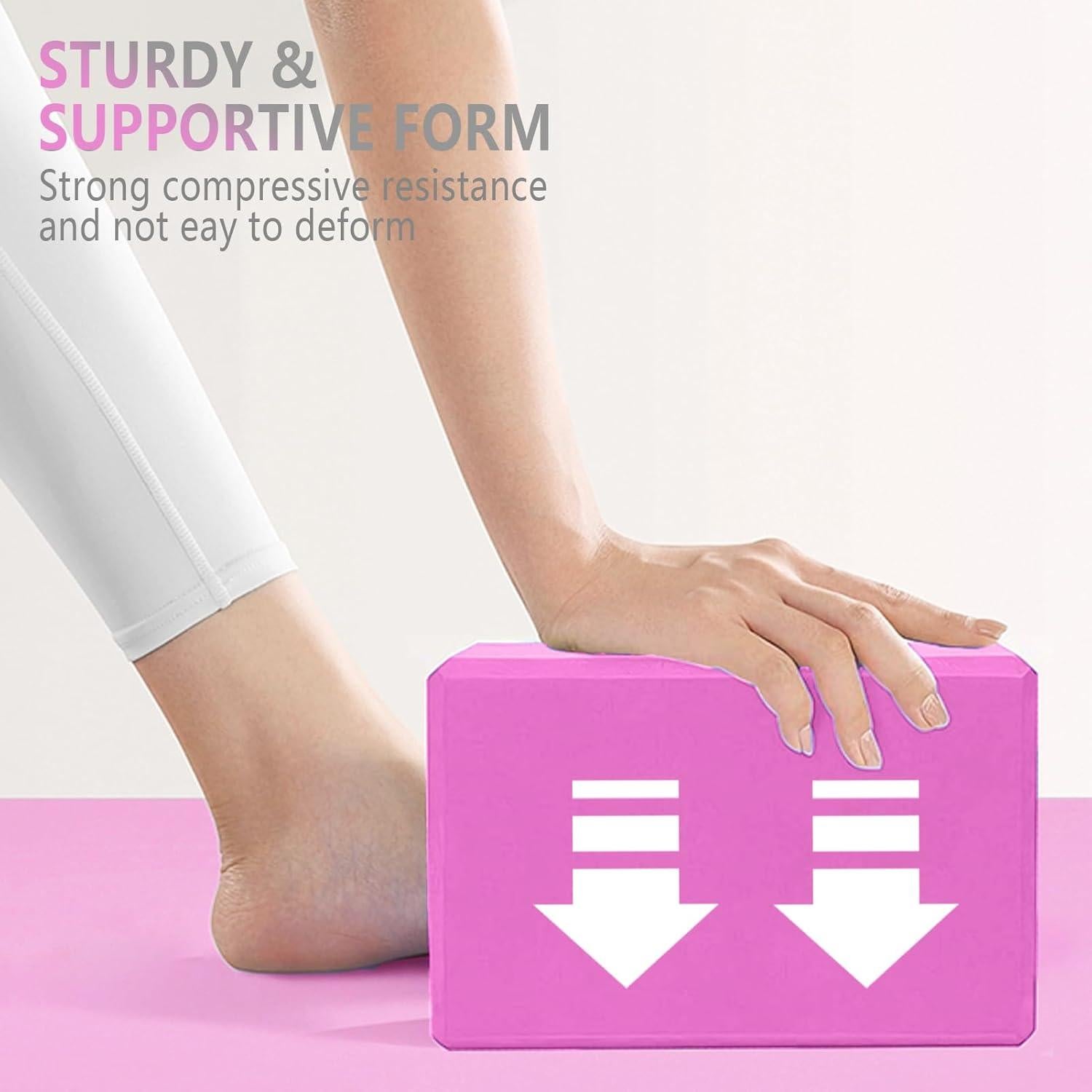 2 Bloques de Yoga H.J. Immbir EVA Antideslizantes 22.86x15.24x10.16 cm