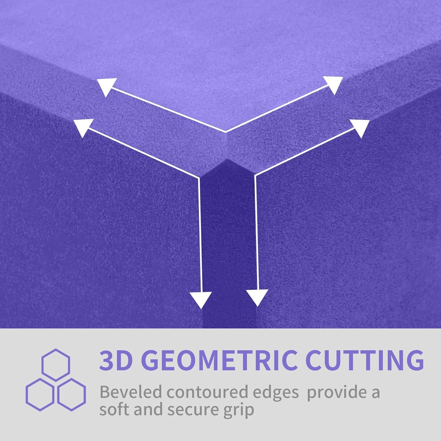 Bloque de Yoga H.J. Immbir Violeta 22.86x15.24x10.16 cm Antideslizante
