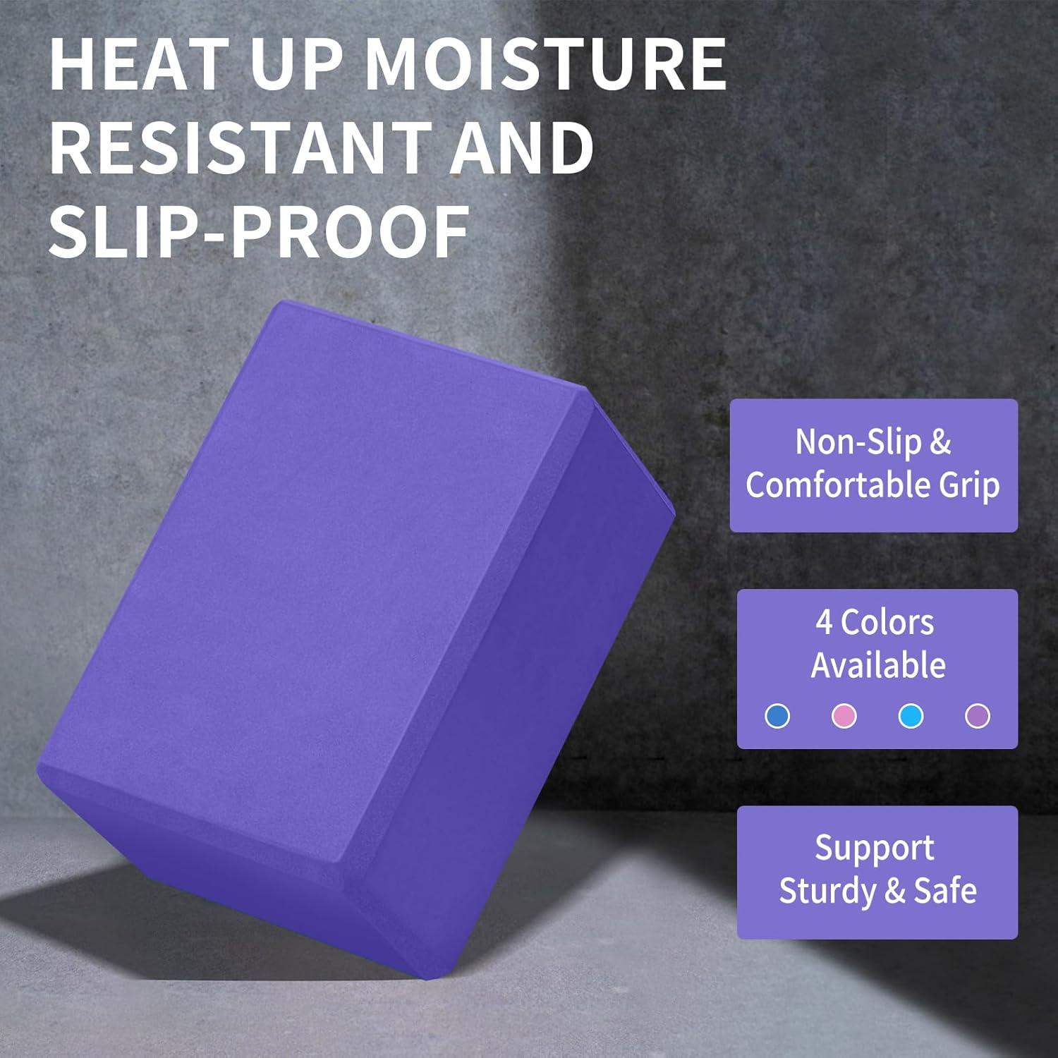 Bloque de Yoga H.J. Immbir Violeta 22.86x15.24x10.16 cm Antideslizante