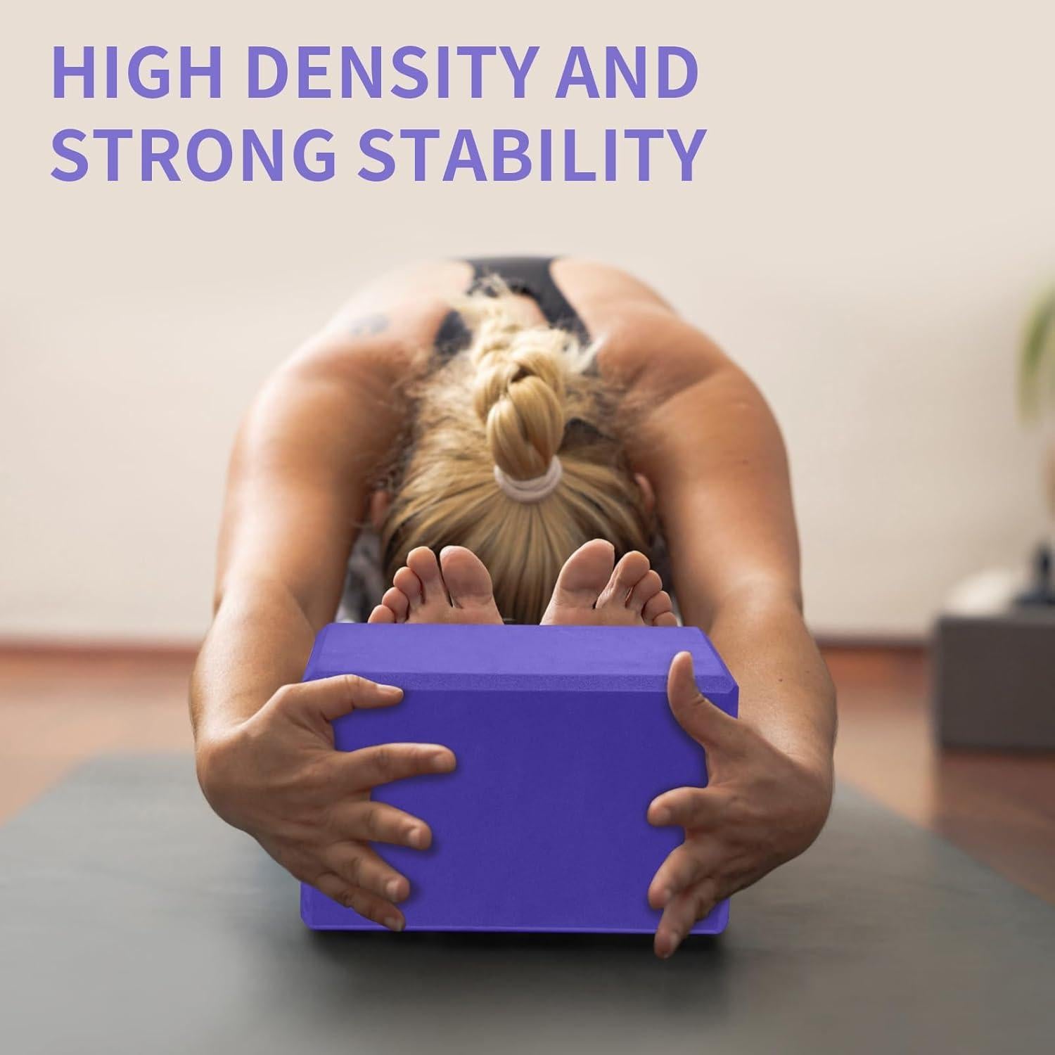 Bloque de Yoga H.J. Immbir Violeta 22.86x15.24x10.16 cm Antideslizante