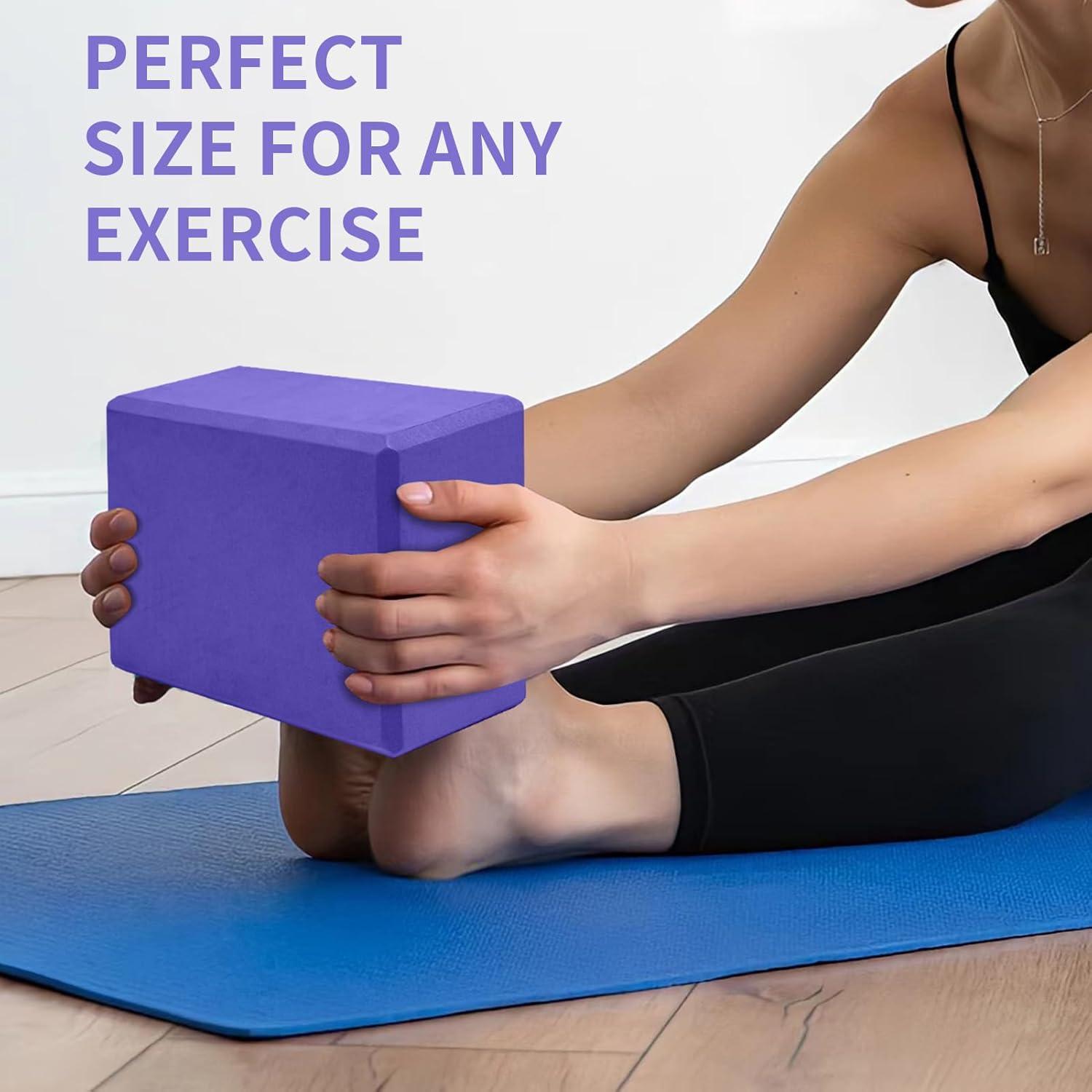 Bloque de Yoga H.J. Immbir Violeta 22.86x15.24x10.16 cm Antideslizante