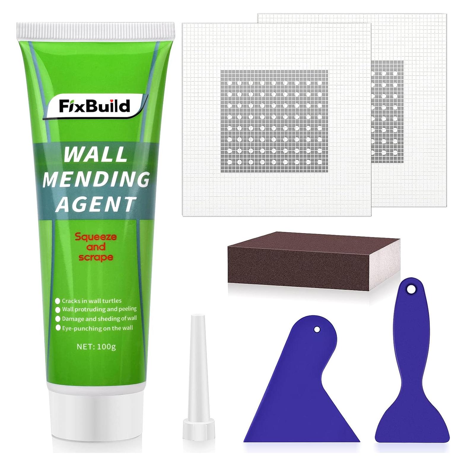 Kit de Reparación de Paredes FixBuild 100g - Parche y Masilla