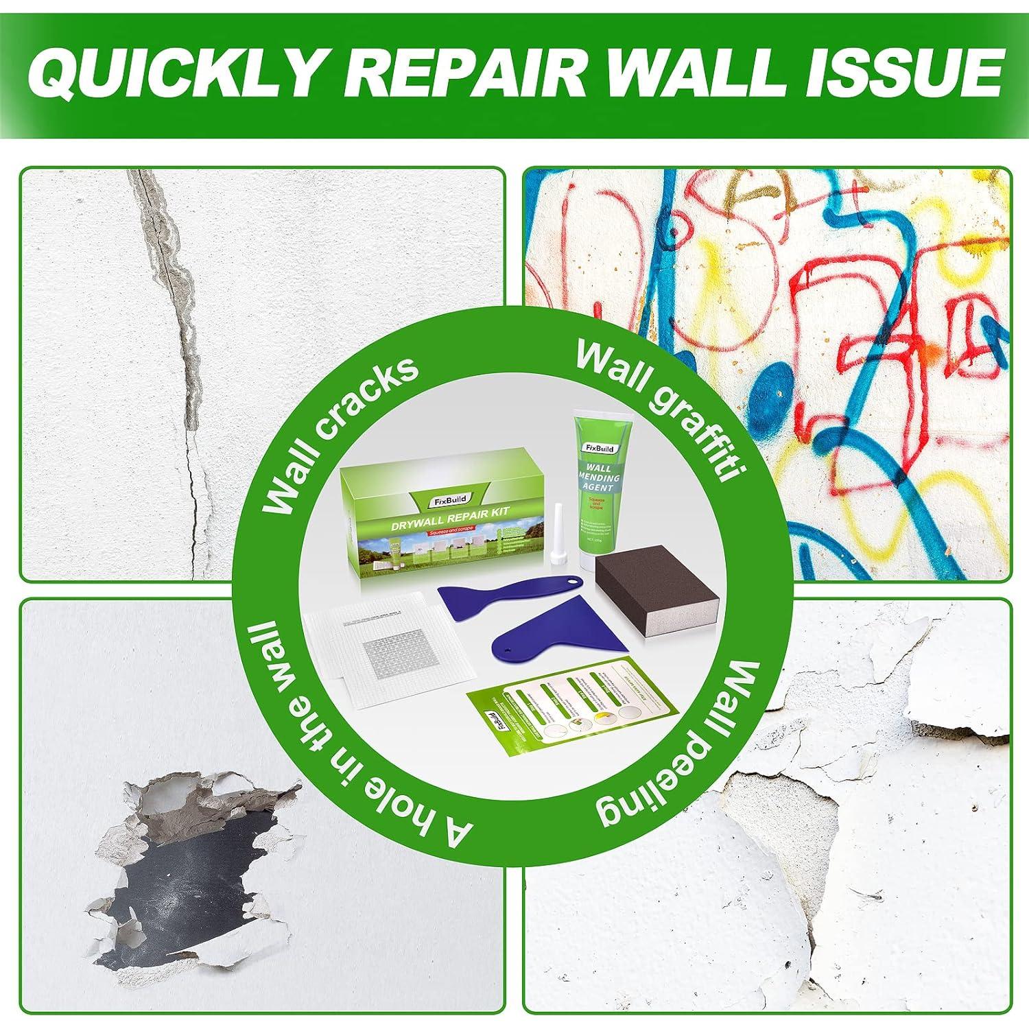Kit de Reparación de Paredes FixBuild 100g - Parche y Masilla