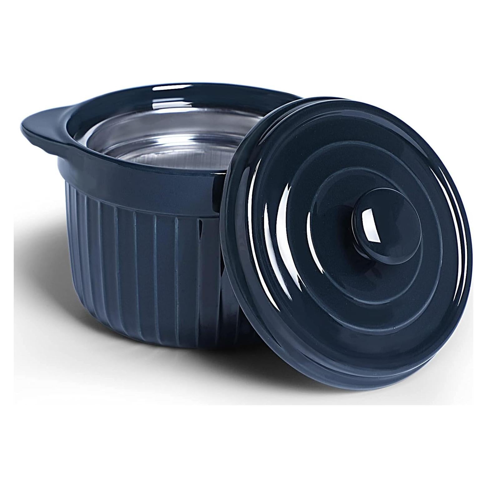 Contenedor de Grasa Cerámica ONTUBE 502 ml Azul Marino