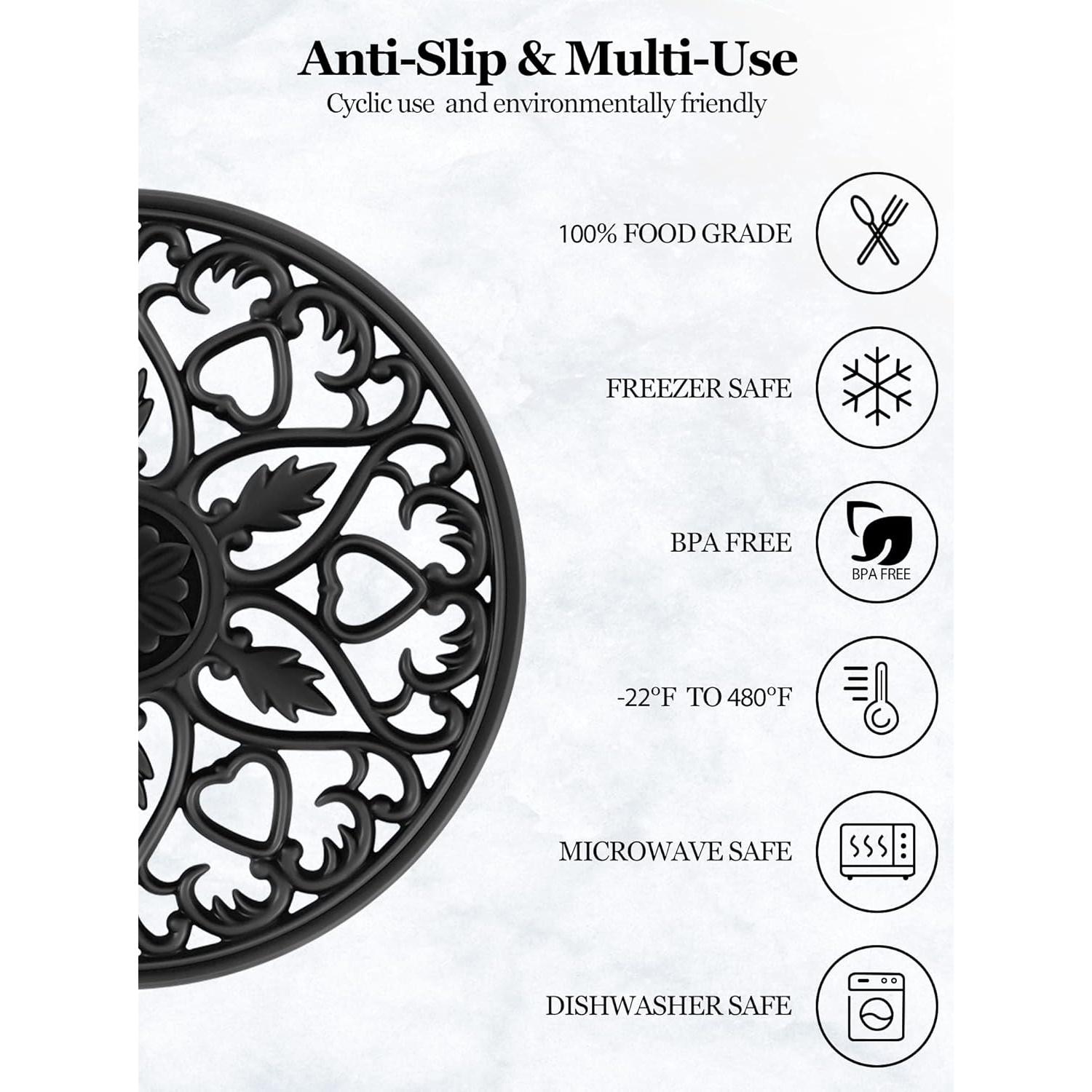 SMARTAKE 6 Tapetes de Silicona Antideslizantes para Cocina