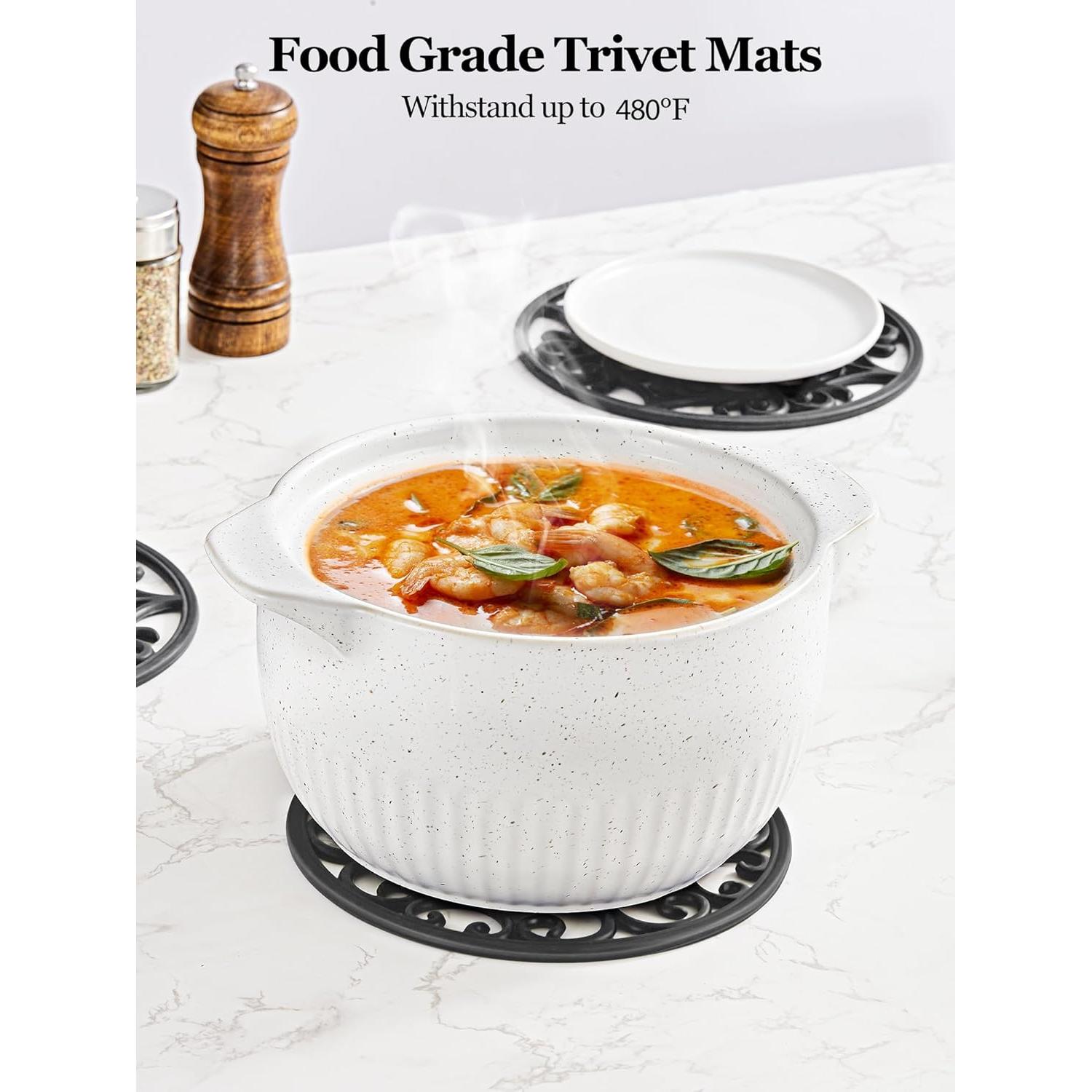 SMARTAKE 6 Tapetes de Silicona Antideslizantes para Cocina