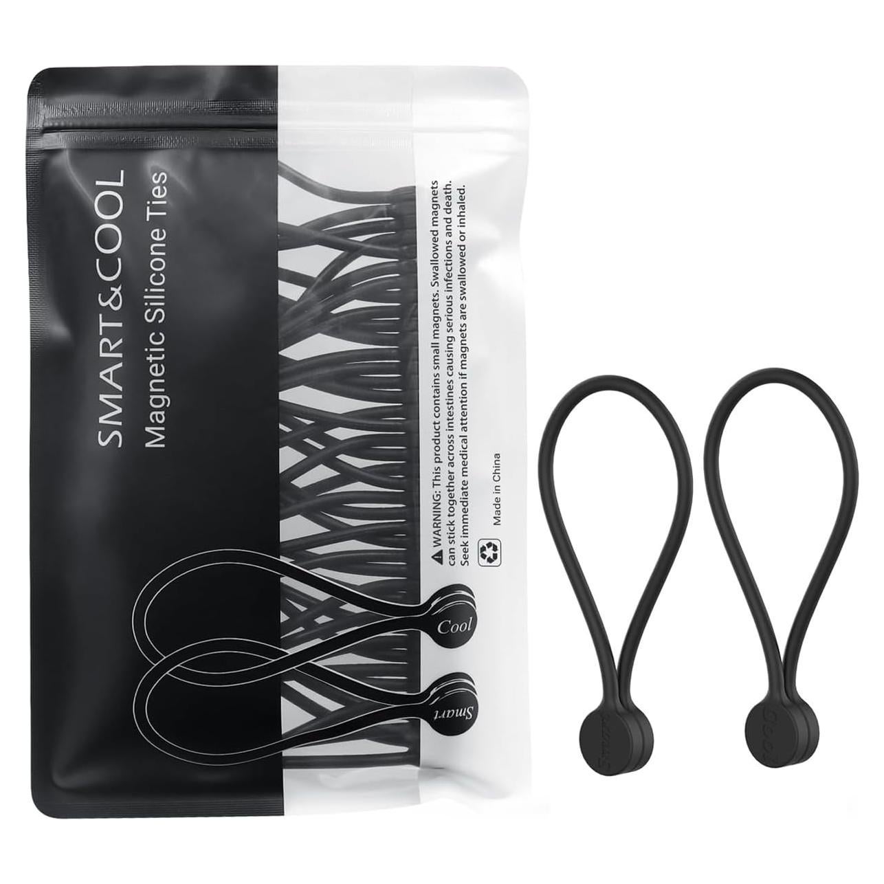 Bridas Magnéticas Smart&Cool 20-Pack Silicona Negra 18.29 cm