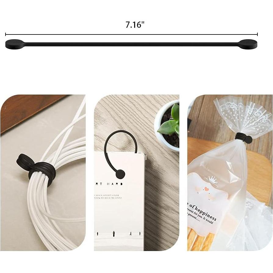 Bridas Magnéticas Smart&Cool 20-Pack Silicona Negra 18.29 cm