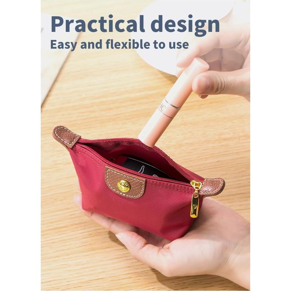 Monedero Mini Nylon Zitokin para Mujeres Vintage Albaricoque