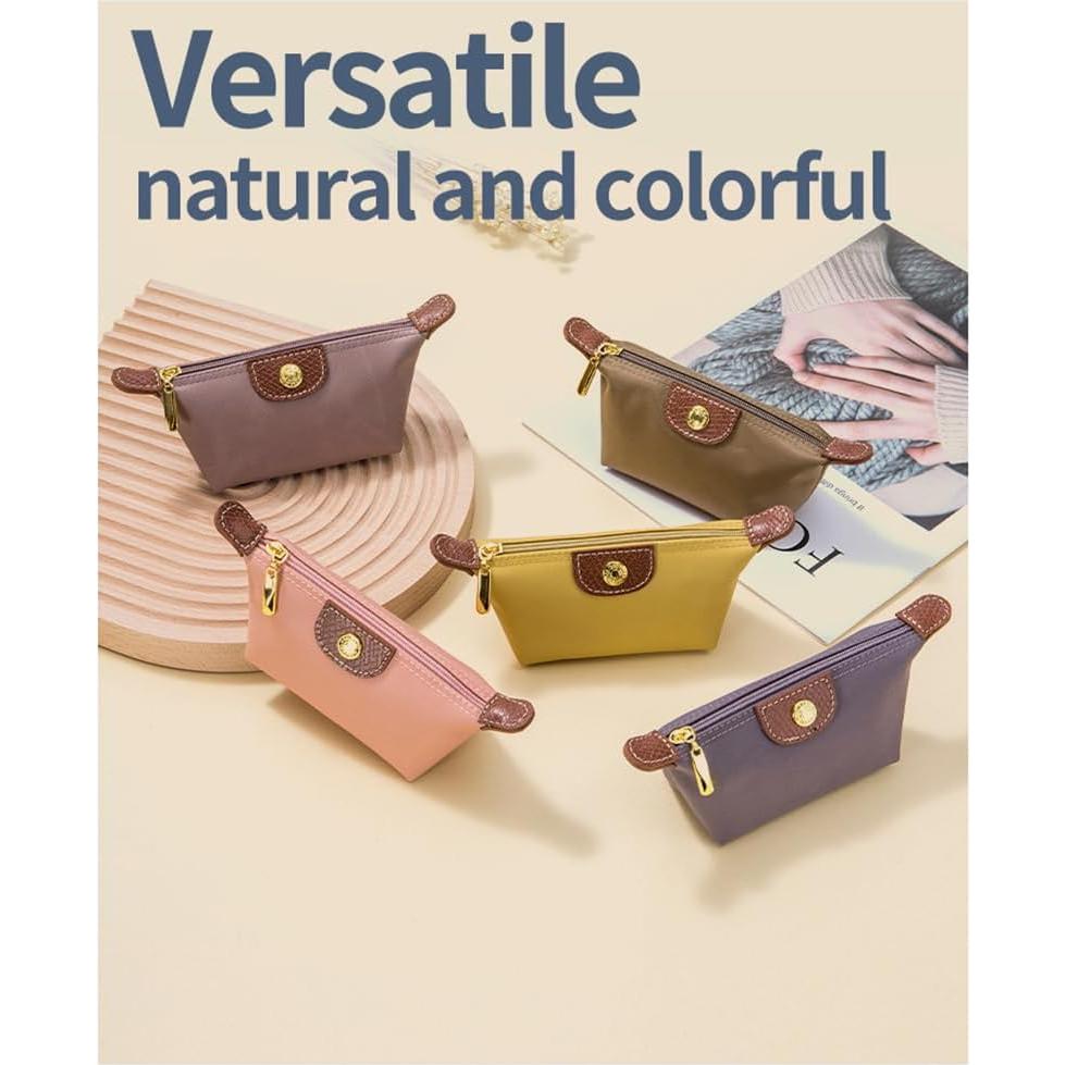 Monedero Mini Nylon Zitokin para Mujeres Vintage Albaricoque