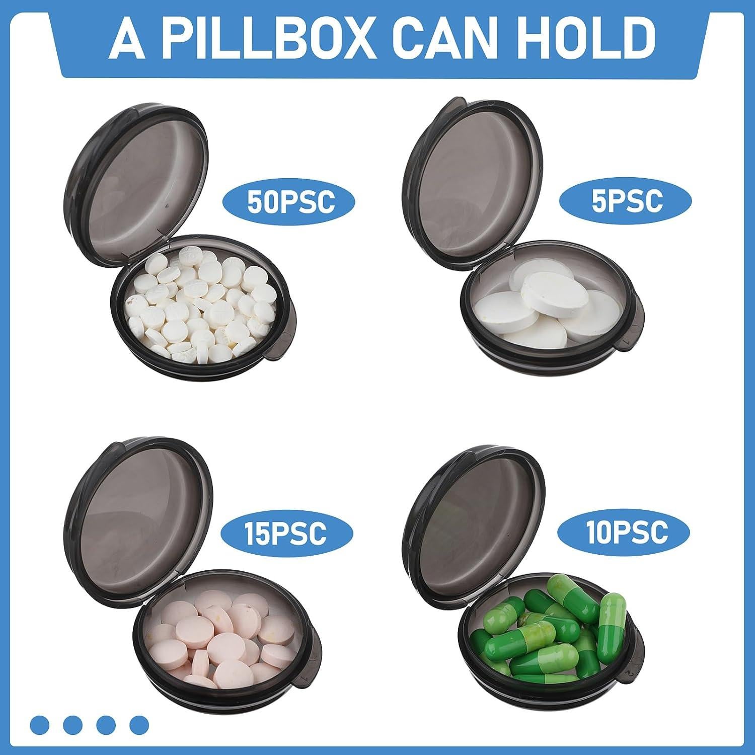 4 Organizadores de Pastillas Portátiles WLLHYF - Negro