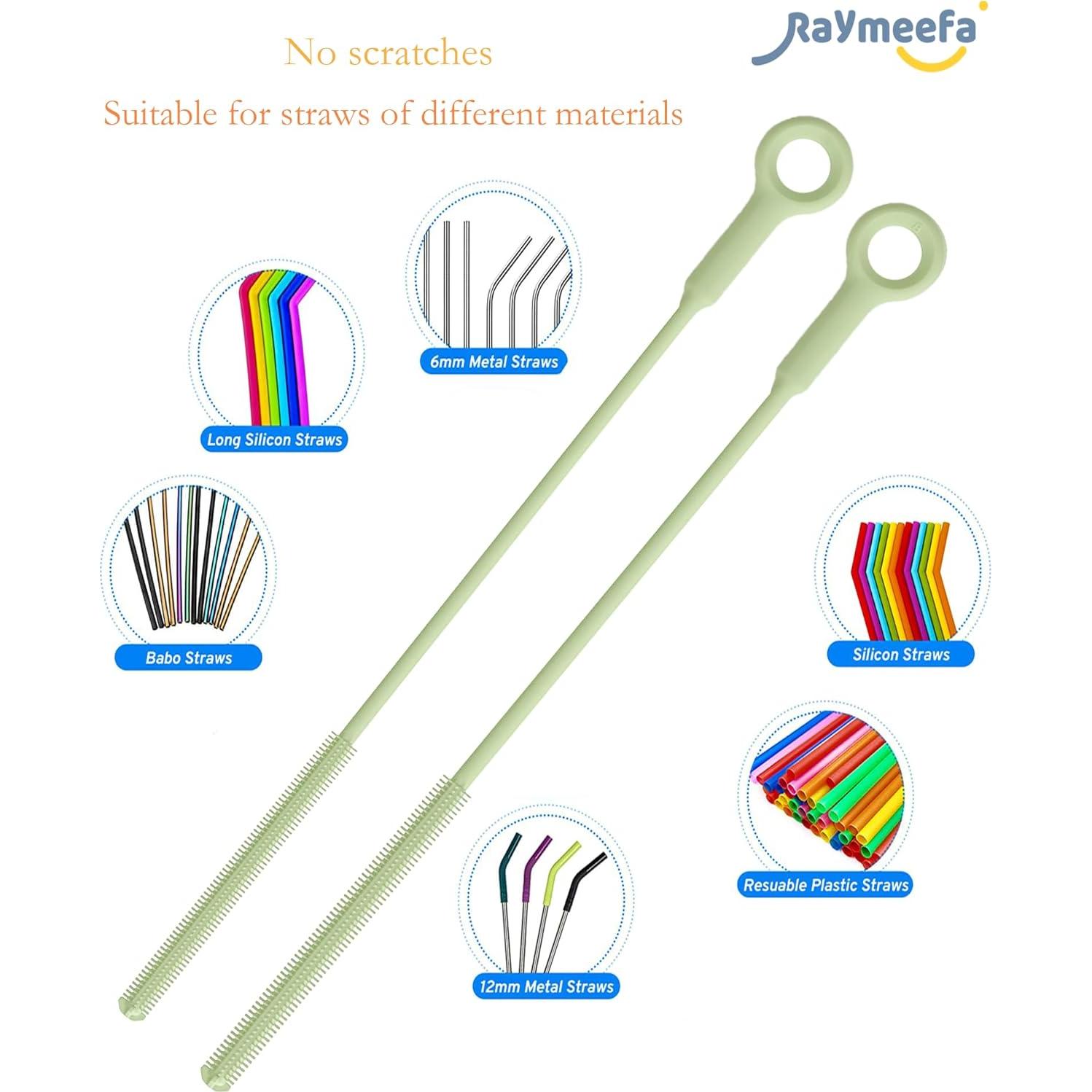 Cepillo Limpiador de Pajitas Raymeefa Silicona Verde 25.4 cm