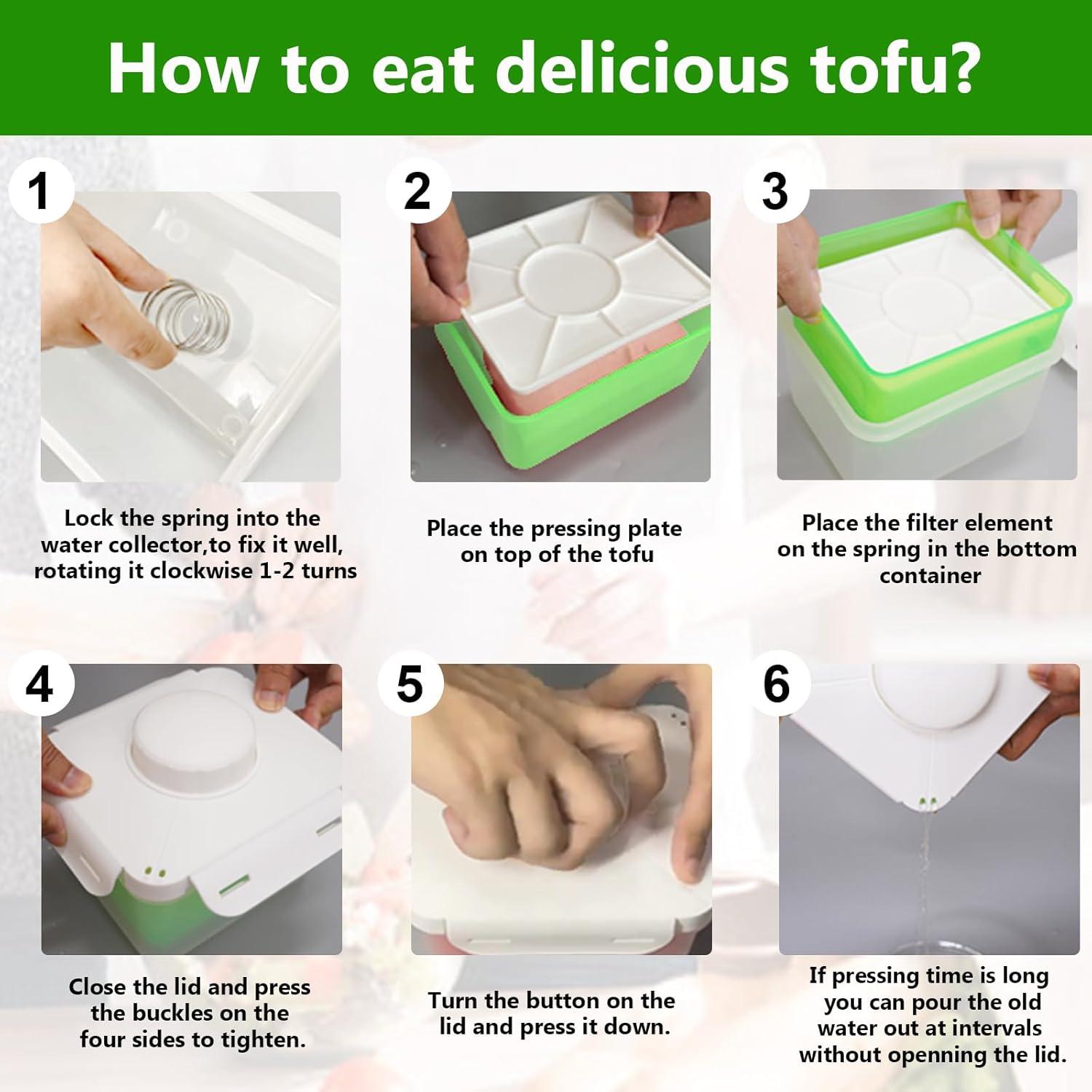 Prensa de Tofu Glowgath Ajustable Libre de BPA 448g