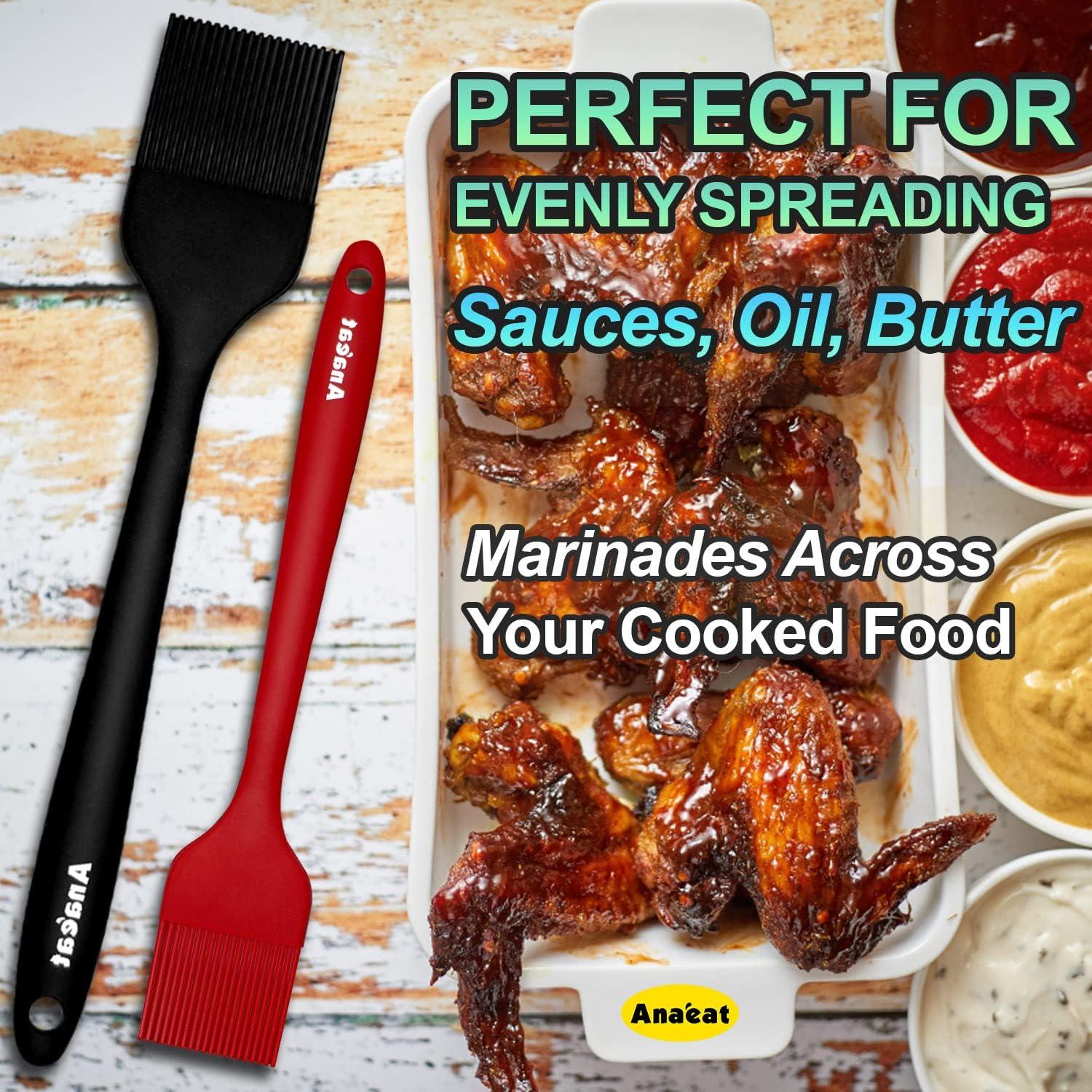 Juego de 2 Brochas de Silicona Anaeat - Resistente al Calor, Higiénicas