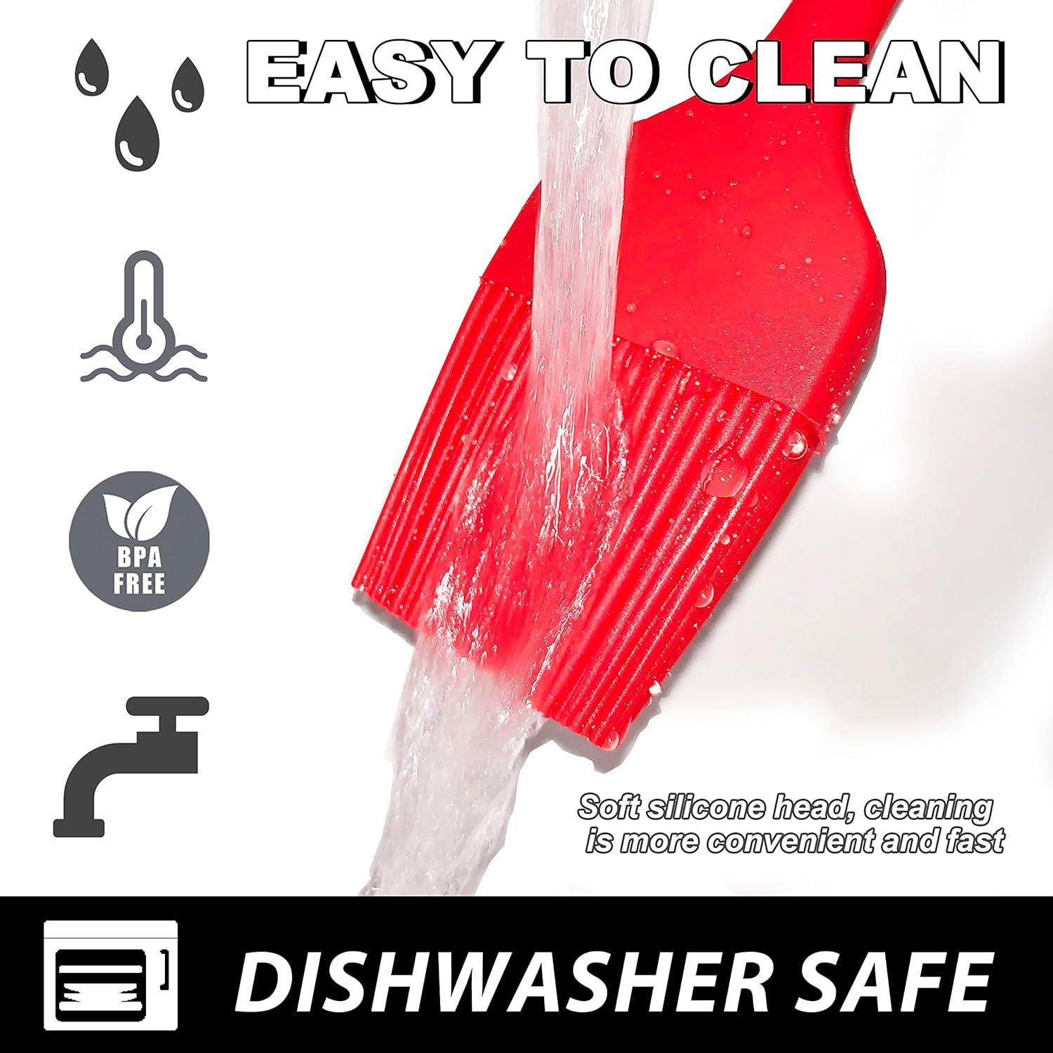 Juego de 2 Brochas de Silicona Anaeat - Resistente al Calor, Higiénicas