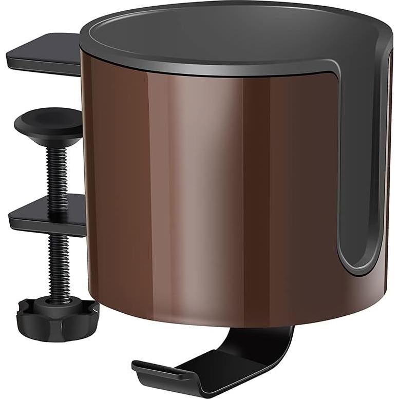 Soporte para Tazas y Auriculares GUNKING 2-en-1 Marrón Café