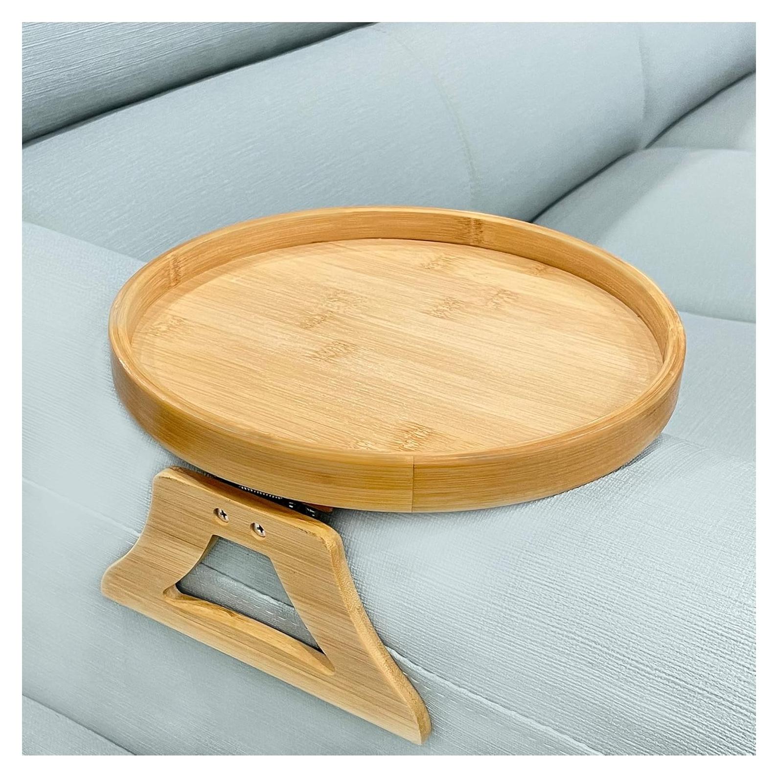 Bandeja de Clip para Brazo de Sofá Pekokavo - Bambú