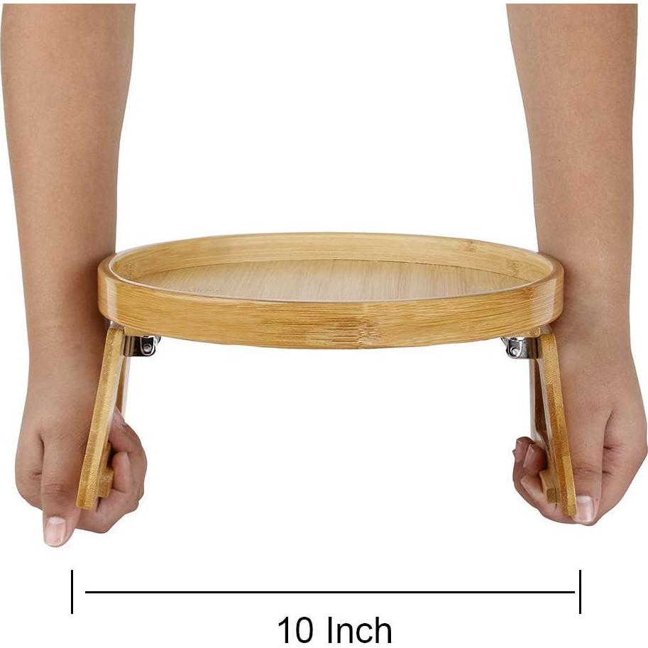 Bandeja de Clip para Brazo de Sofá Pekokavo - Bambú