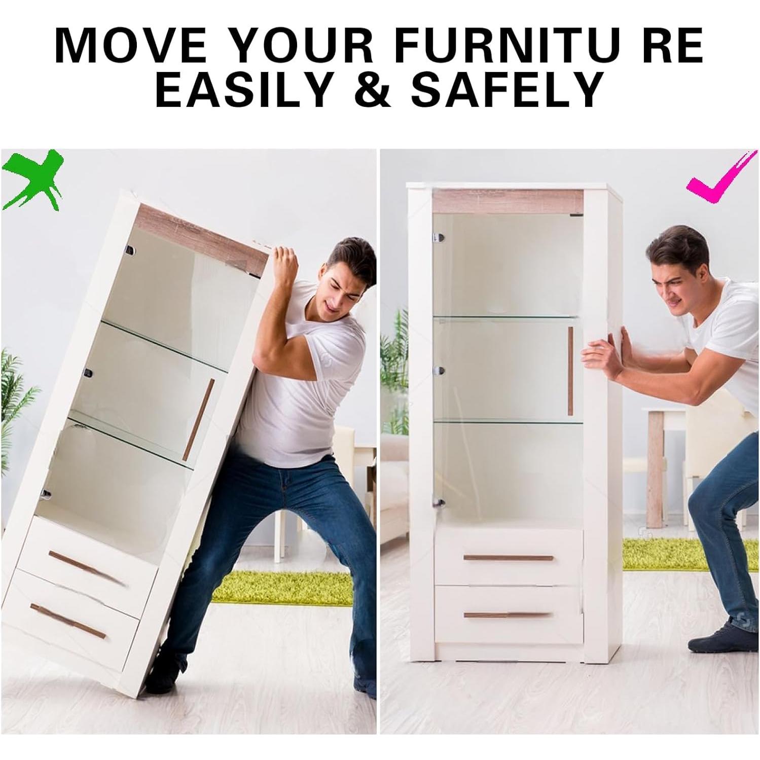 4 Piezas Deslizadores Reutilizables para Muebles Vshougou 12.7cm