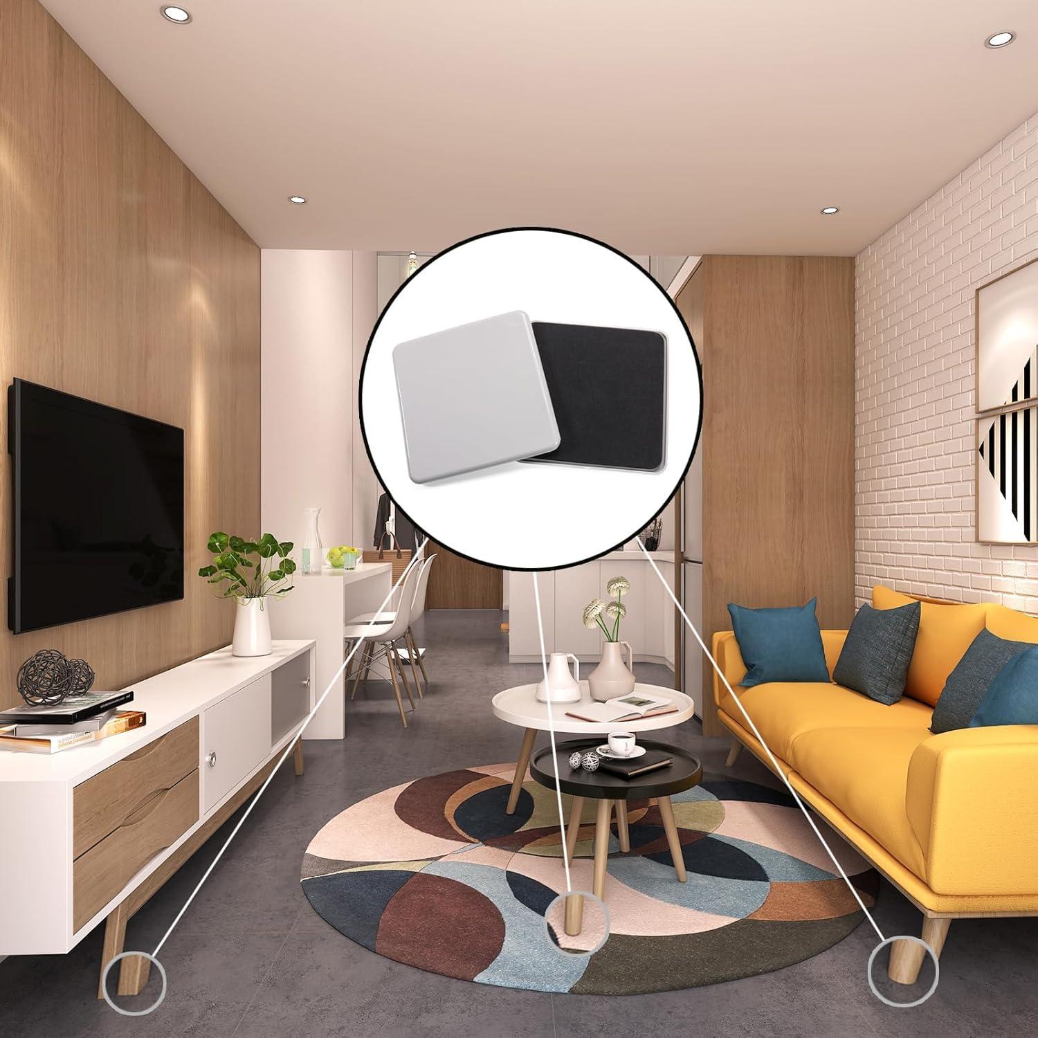 4 Piezas Deslizadores Reutilizables para Muebles Vshougou 12.7cm